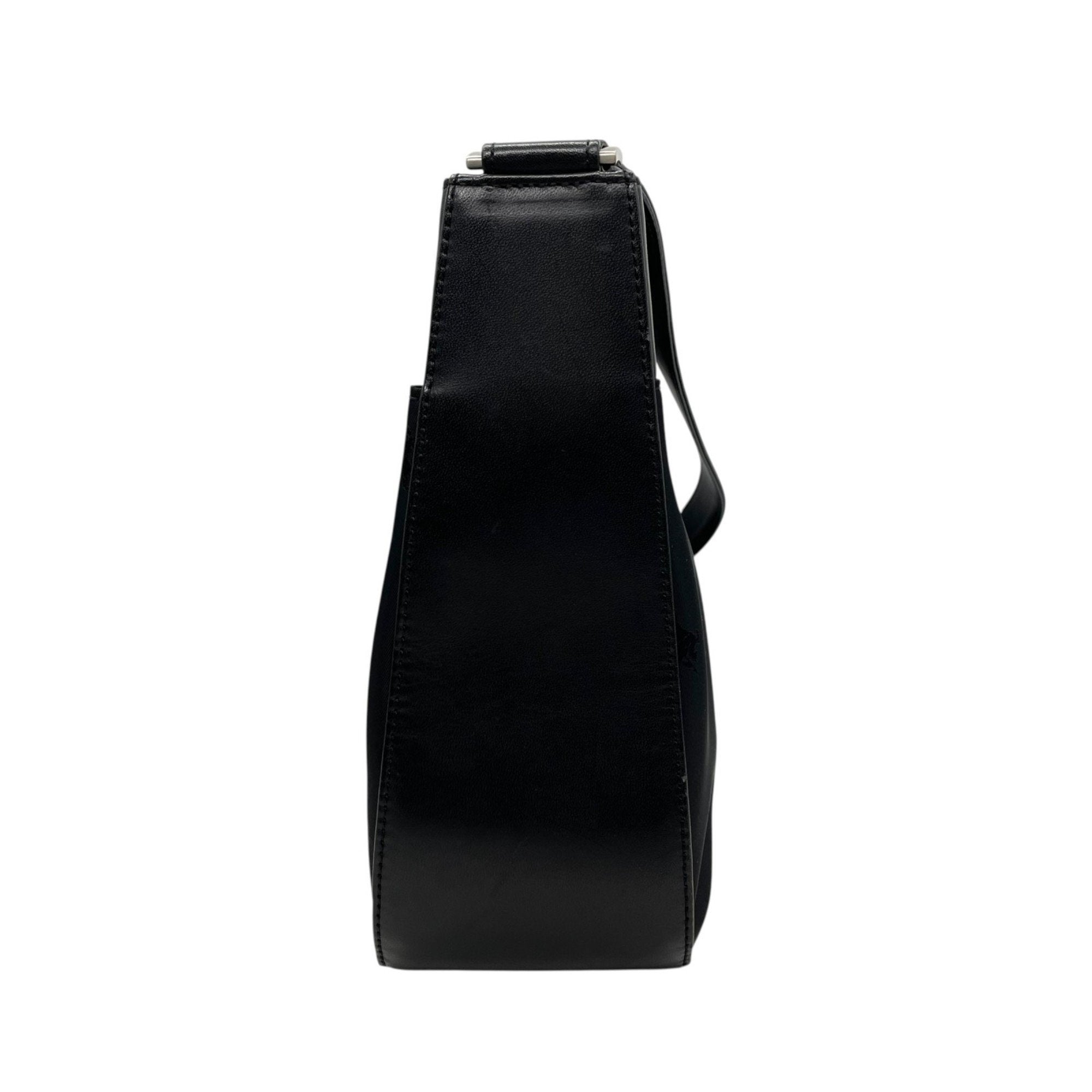 Burberry Nylon Leather Handbag Shoulder Bag (Pre-Owned)