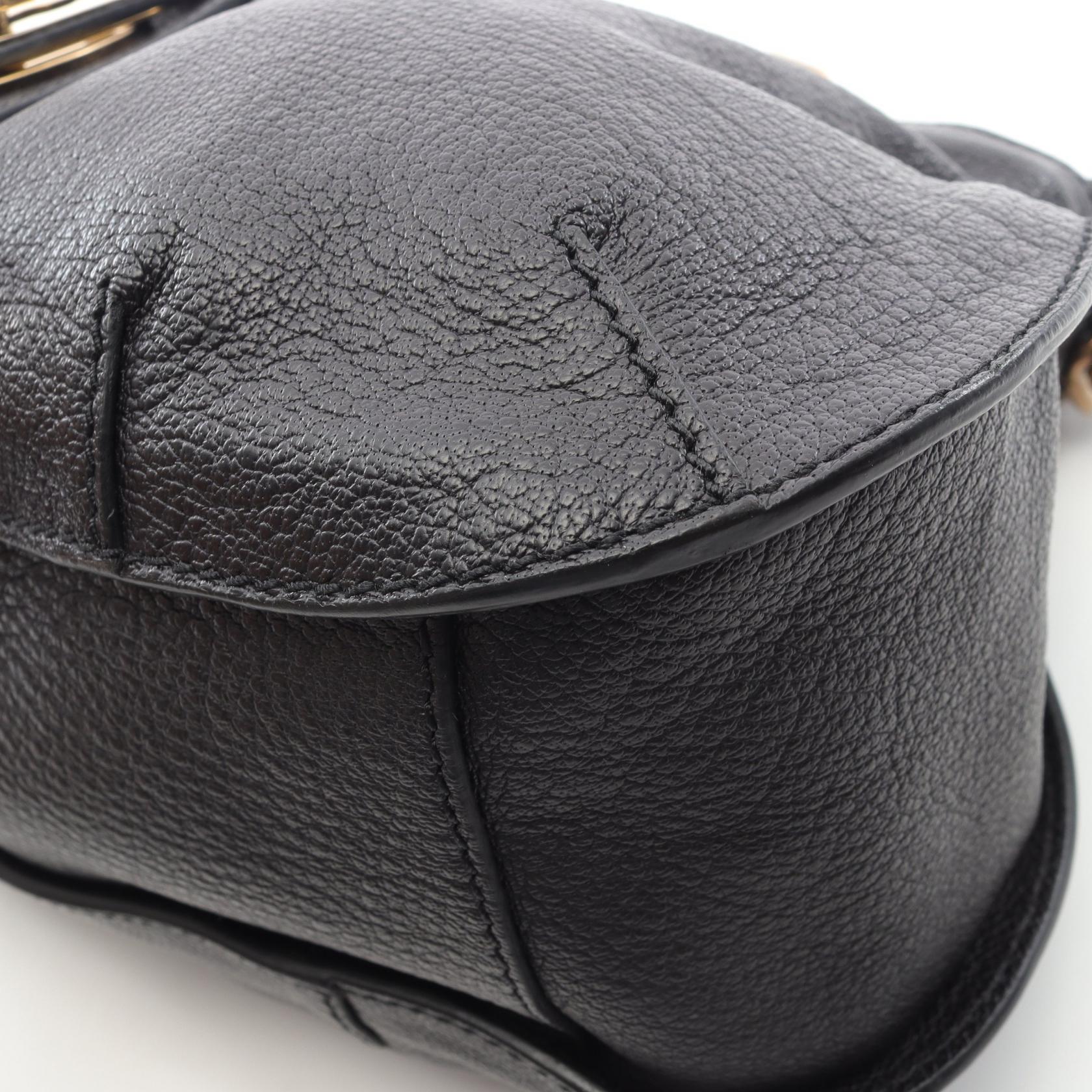 Burberry Leather Shoulder Bag Black