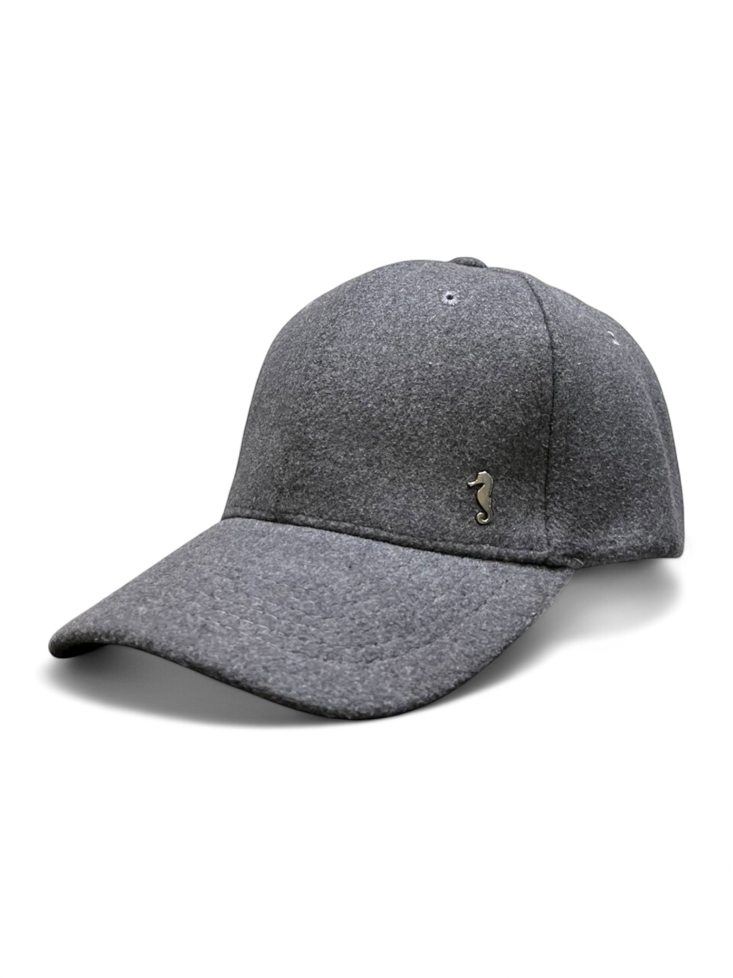Gray baseball cap woolen Fabric  for Men and Women