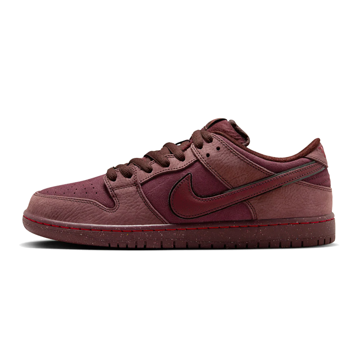 NIKE SB DUNK LOW CITY OF LOVE BURGUNDY CRUSH Available at Pick your kiicks.