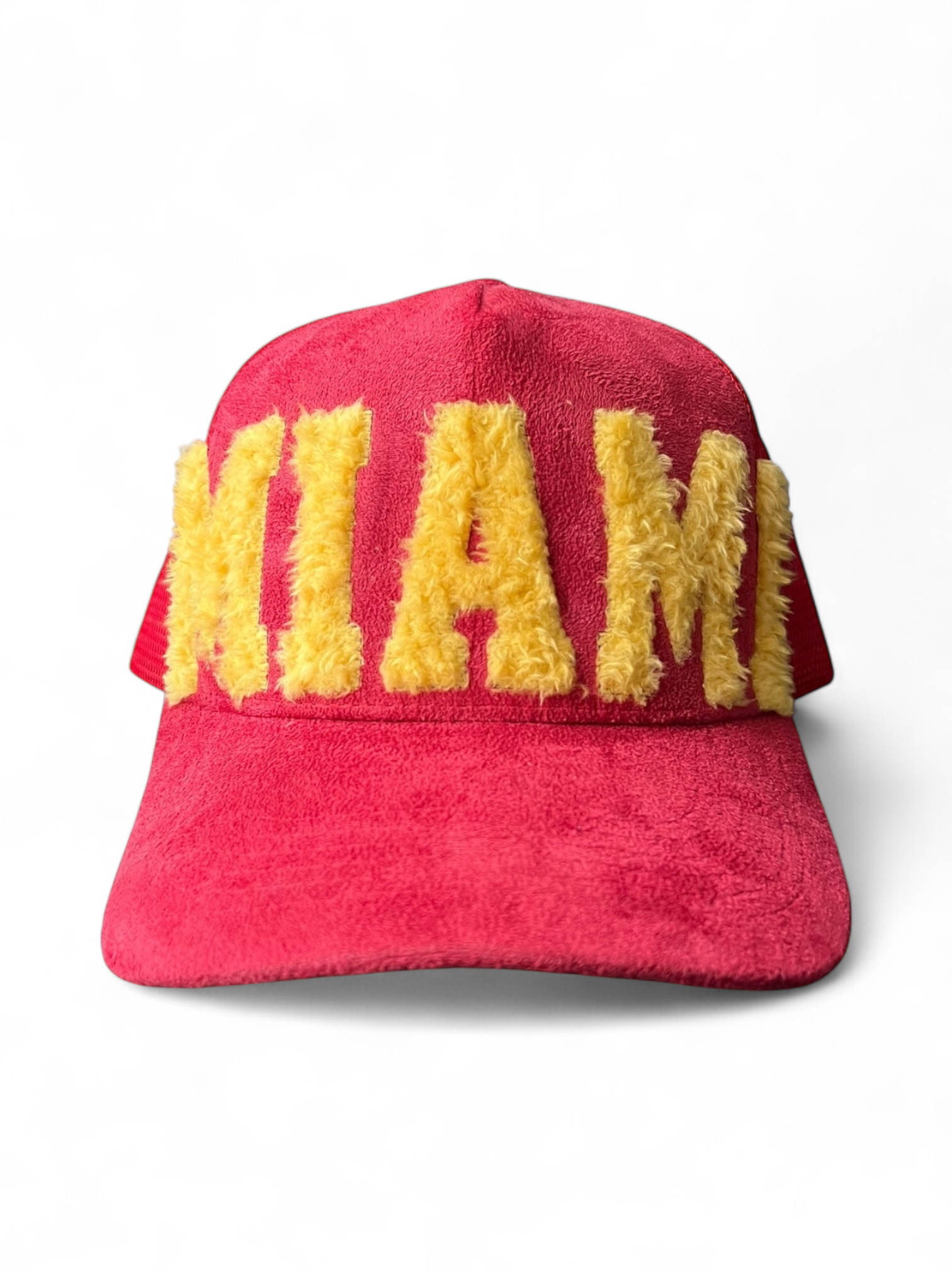 Red suade trucker Baseball Cap for Men and Women