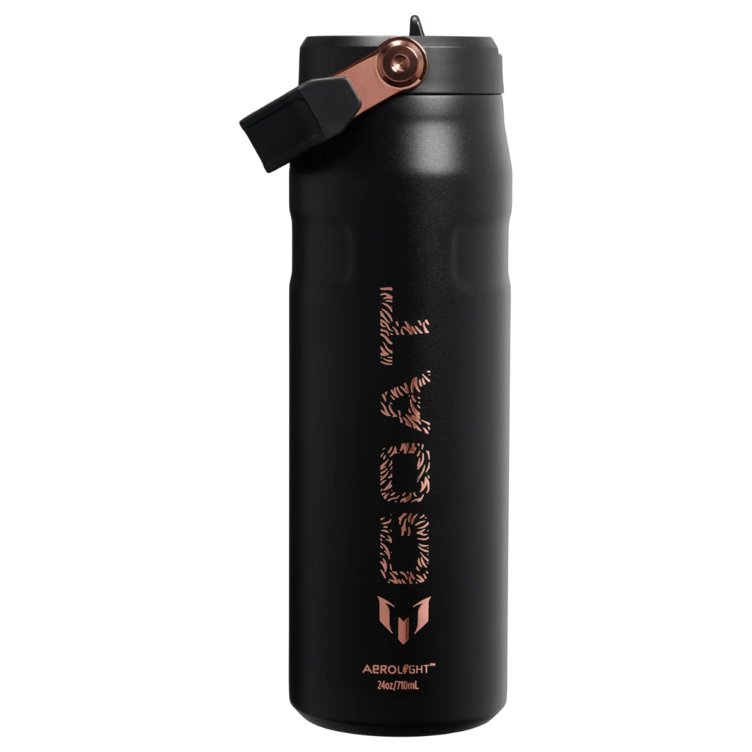 STANLEY x Messi Bottle 1913 IceFlow Flip Straw Messi GOAT Black 24 oz