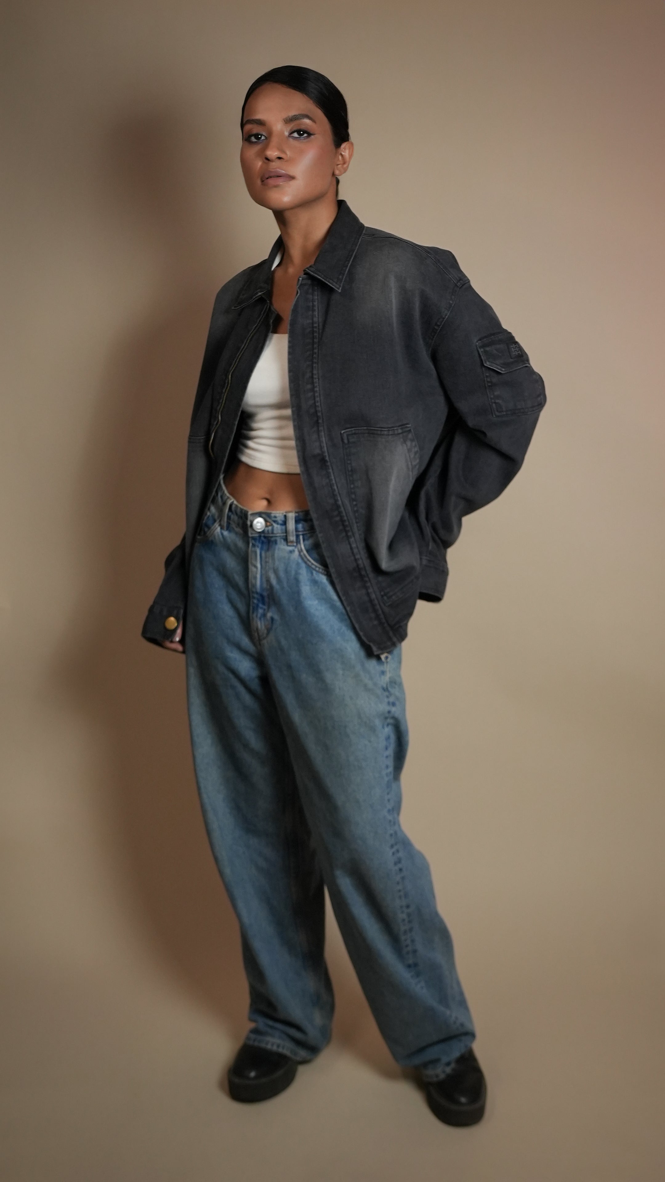 BLACK OG DENIM WOMEN'S JACKET