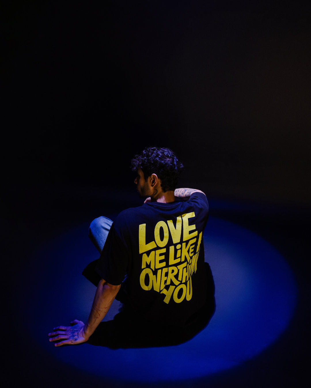 The Overthinker - Black - Evrhood oversized typographic t-shirt