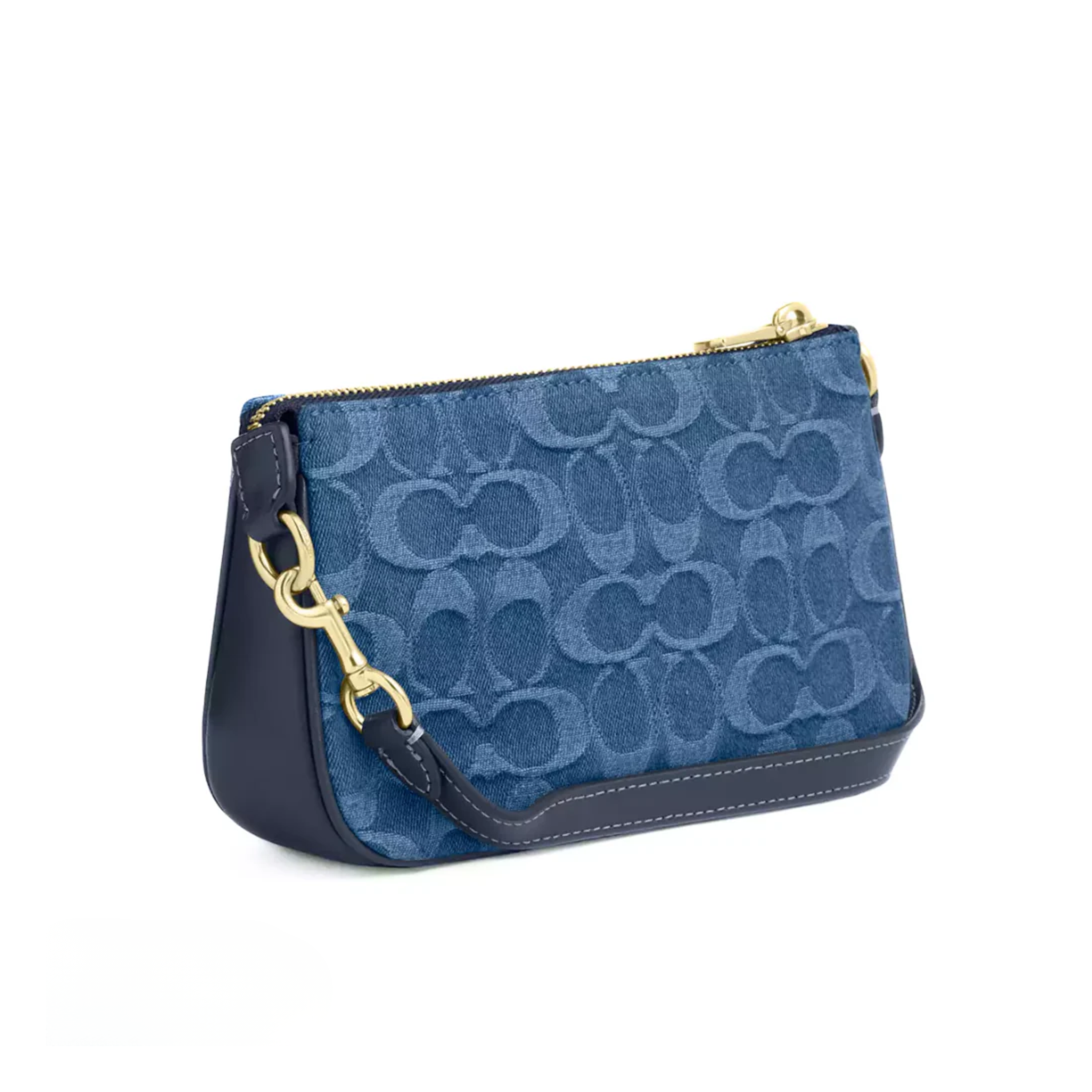 Coach Nolita 19 In Signature Denim Gold Indigo