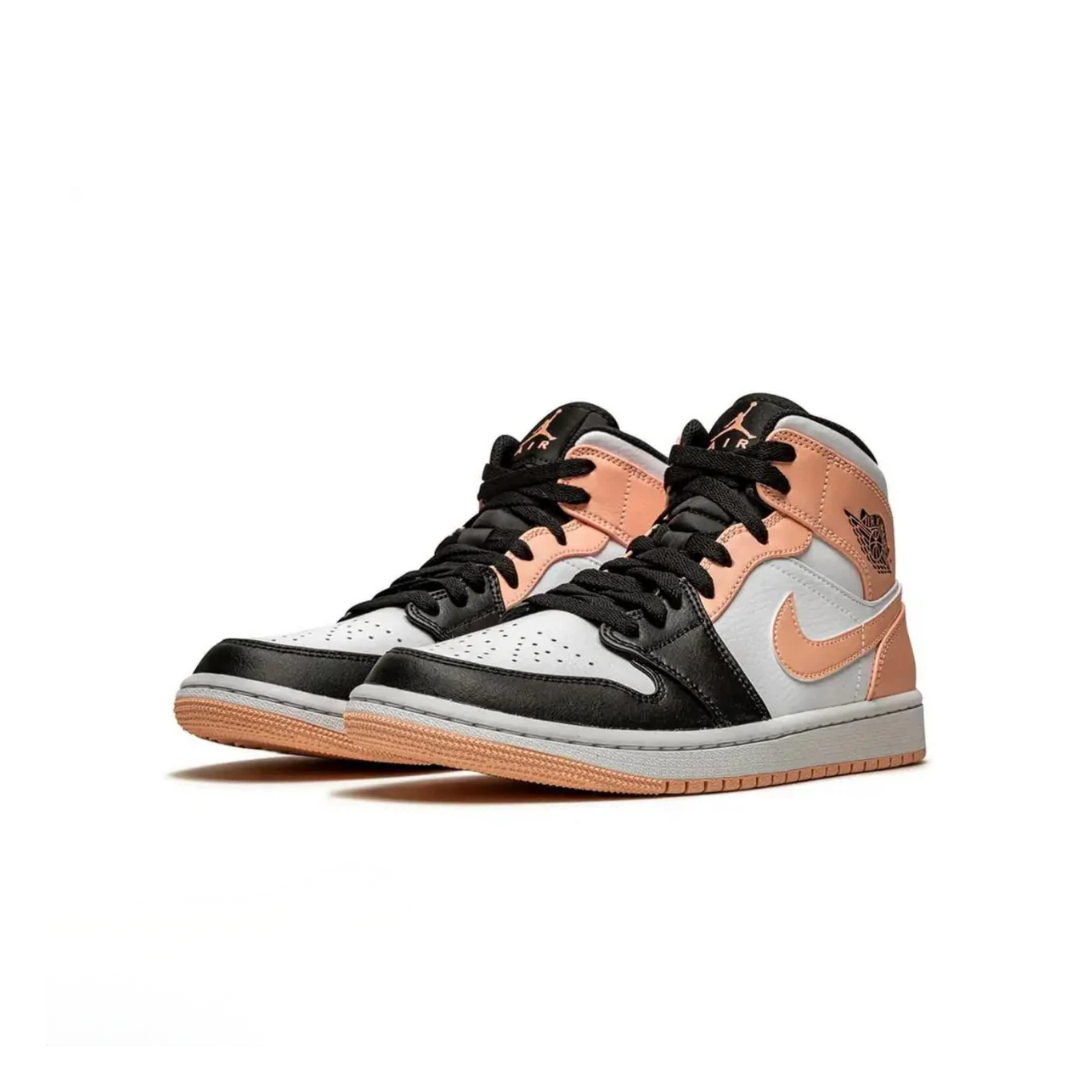 NIKE Air Jordan 1 Mid Arctic Orange Black Toe