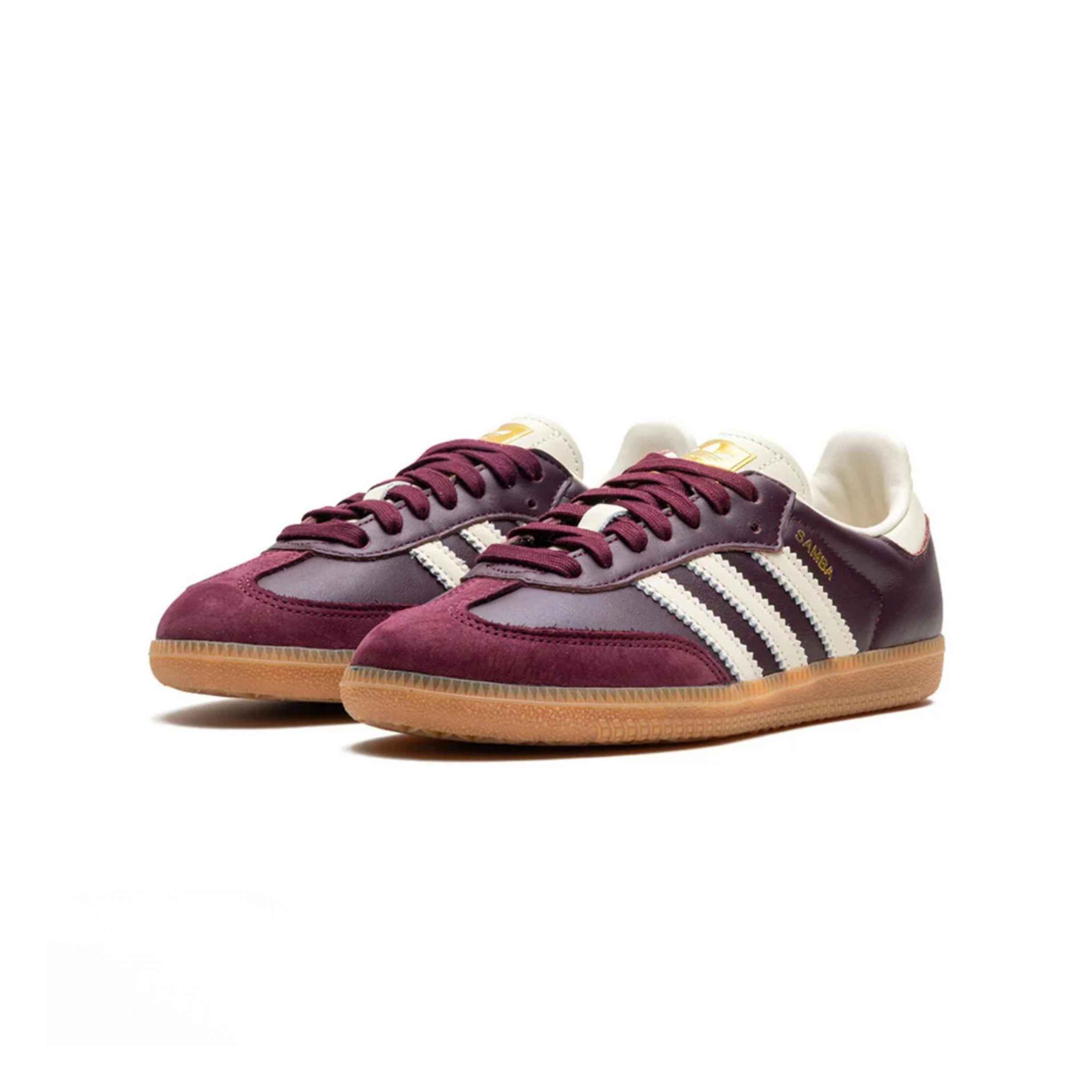 Adidas Samba OG Maroon Gold Metallic (W)