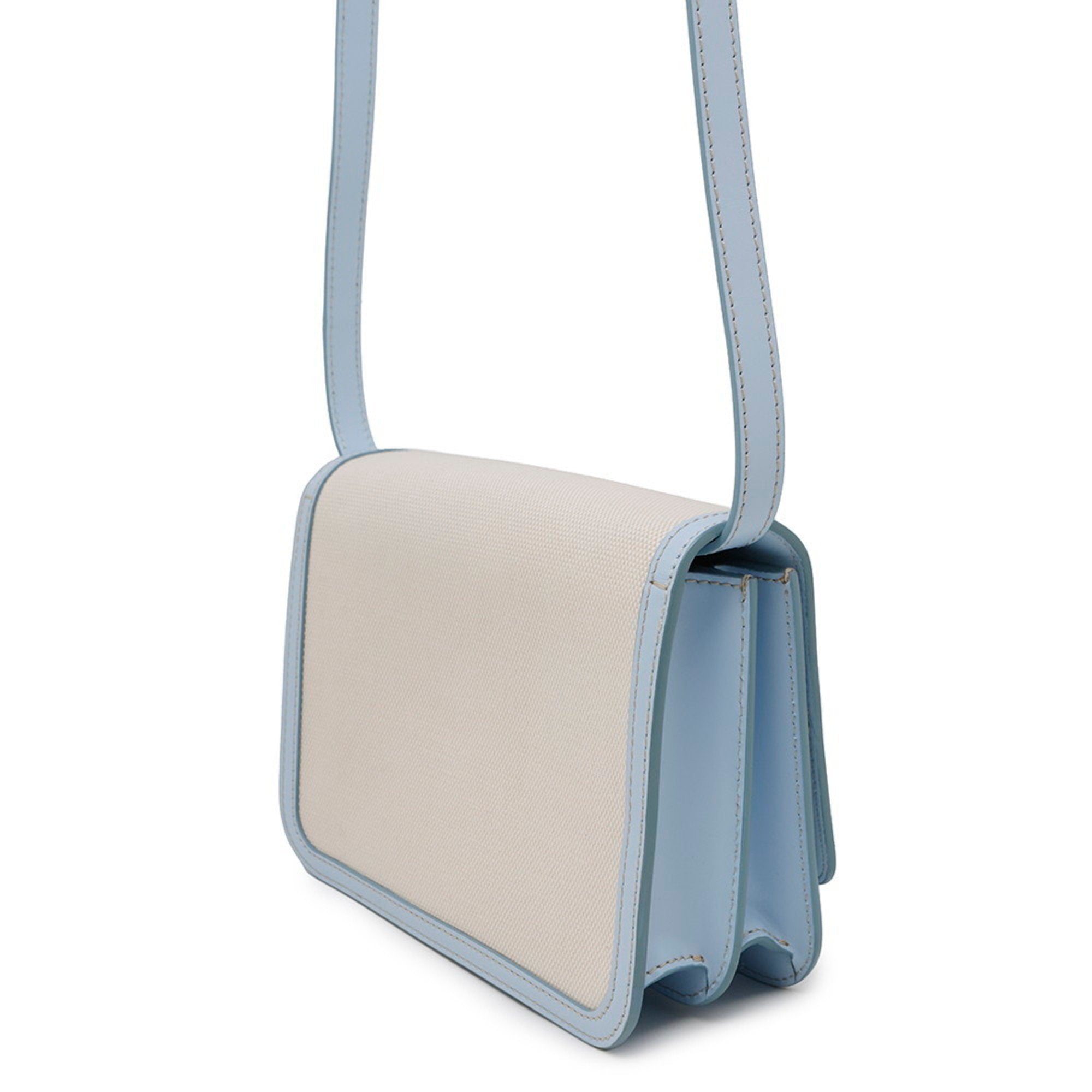 Burberry blue Canvas Leather Shoulder Bag (Pre-Owned)
