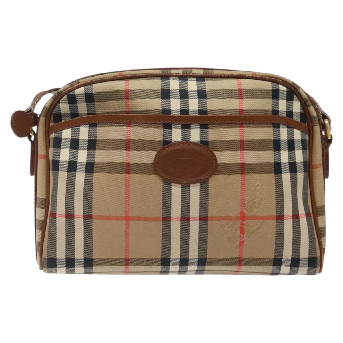 Burberry Nova Check Canvas Shoulder Bag (Pre-Owned)