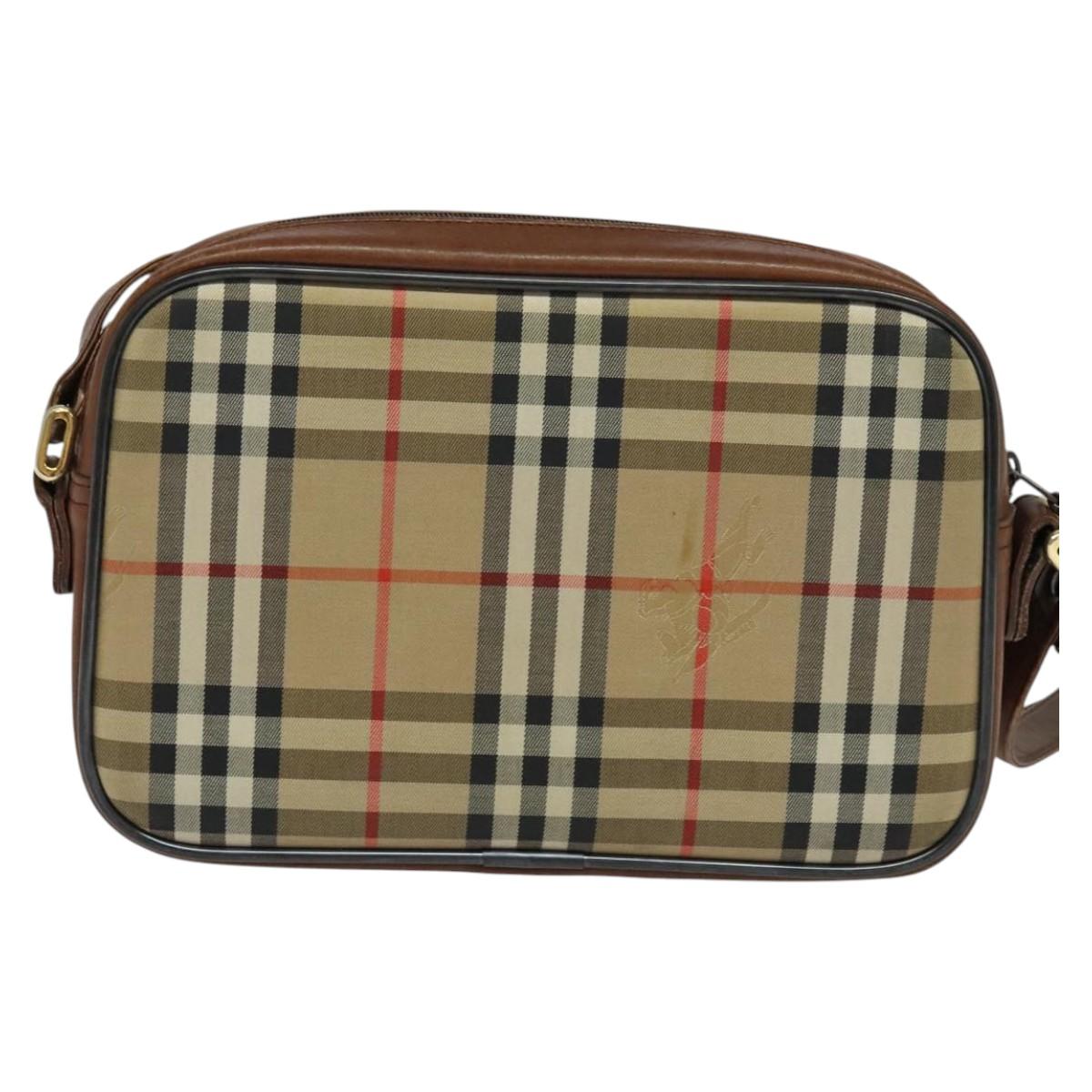 Burberry Nova Check Canvas Shoulder Bag (Pre-Owned)