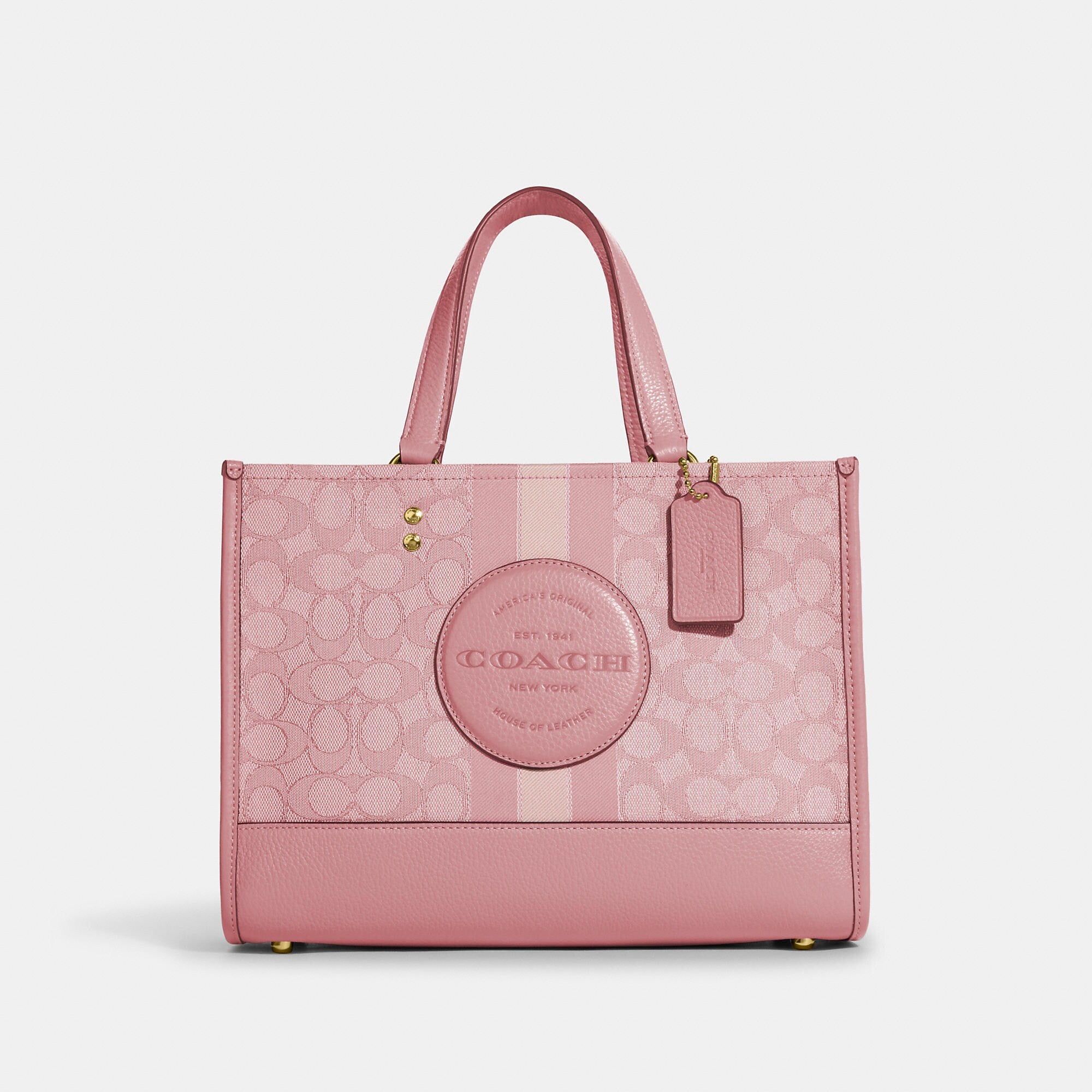 Coach Dempsey Carryall In Signature Jacquard With Stripe And Coach Patch