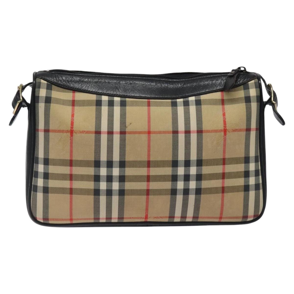 Burberry Nova Check Canvas Shoulder Bag (Pre-Owned)