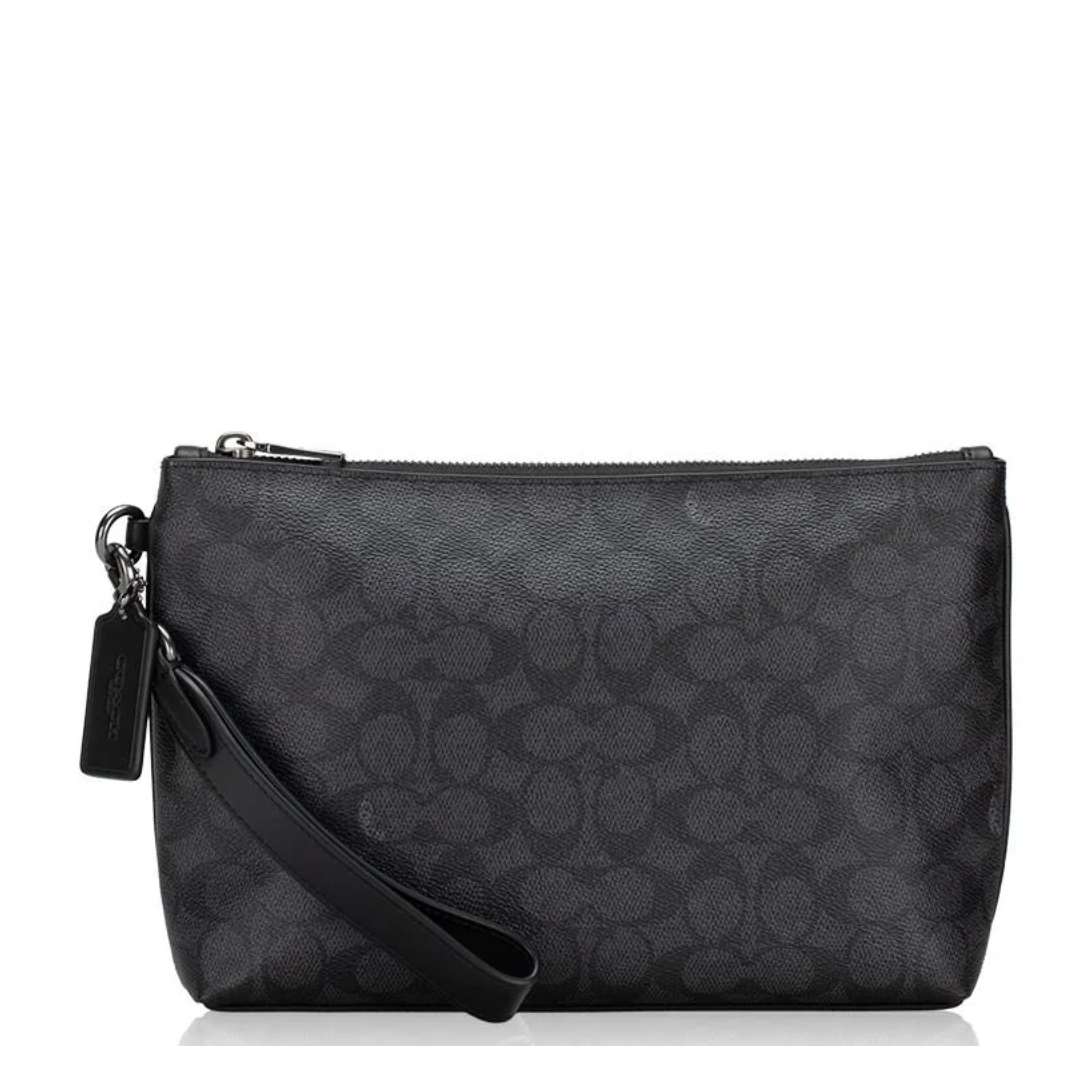 COACH GUN MENTAL BLACK DARK POUCH