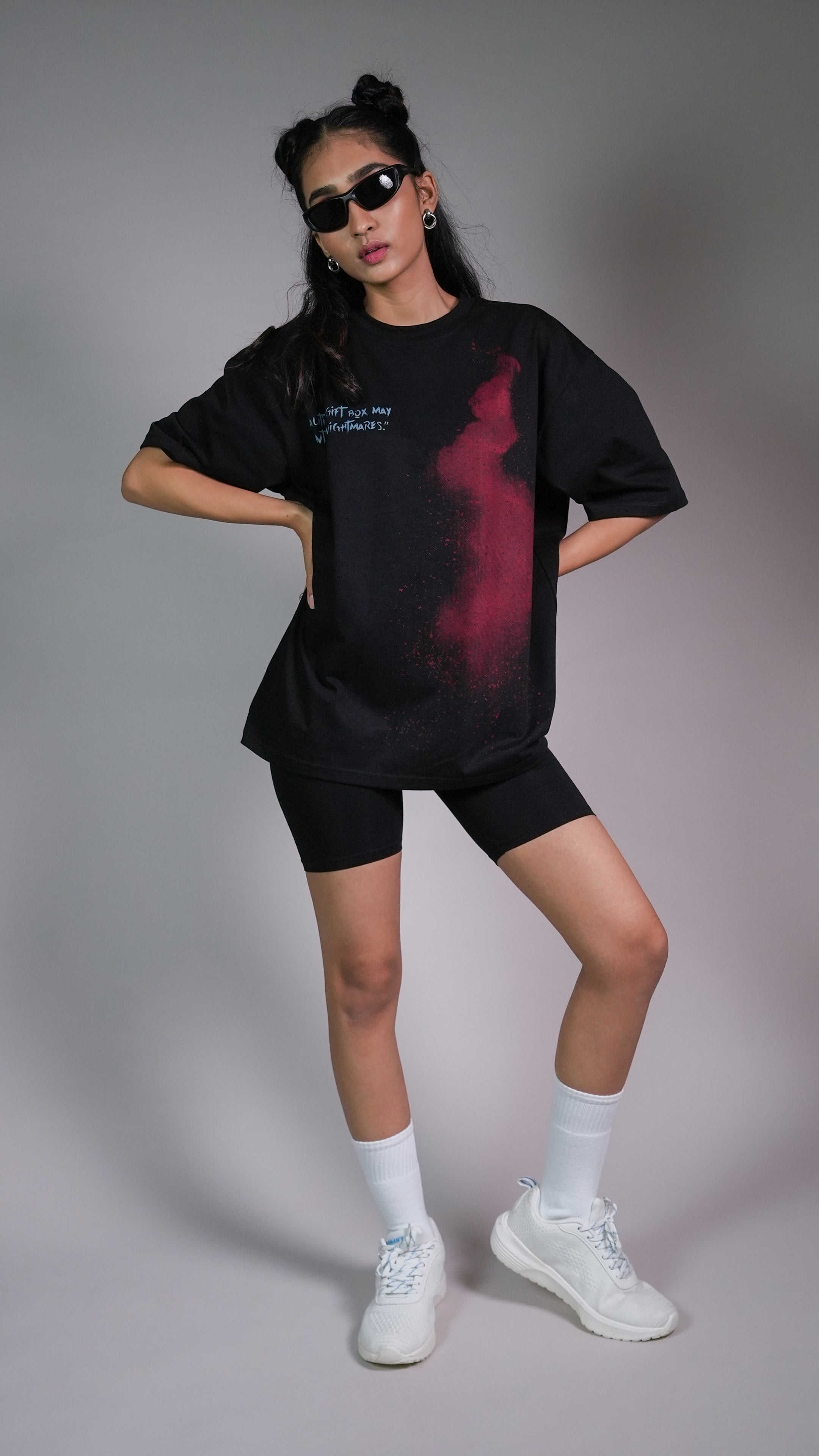 DARK SECRET BLACK WOMEN’S OVERSIZED T-SHIRT