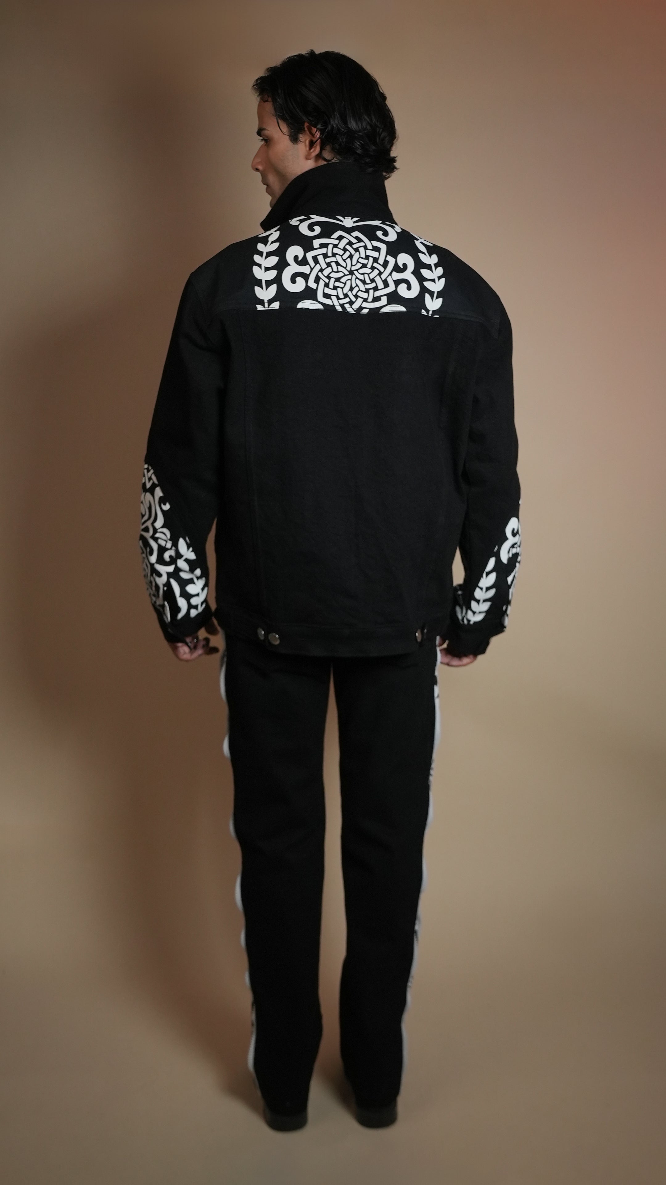 PATCHWORK DENIM BLACK MEN'S JACKET [50/50 LIMITED EDITION]