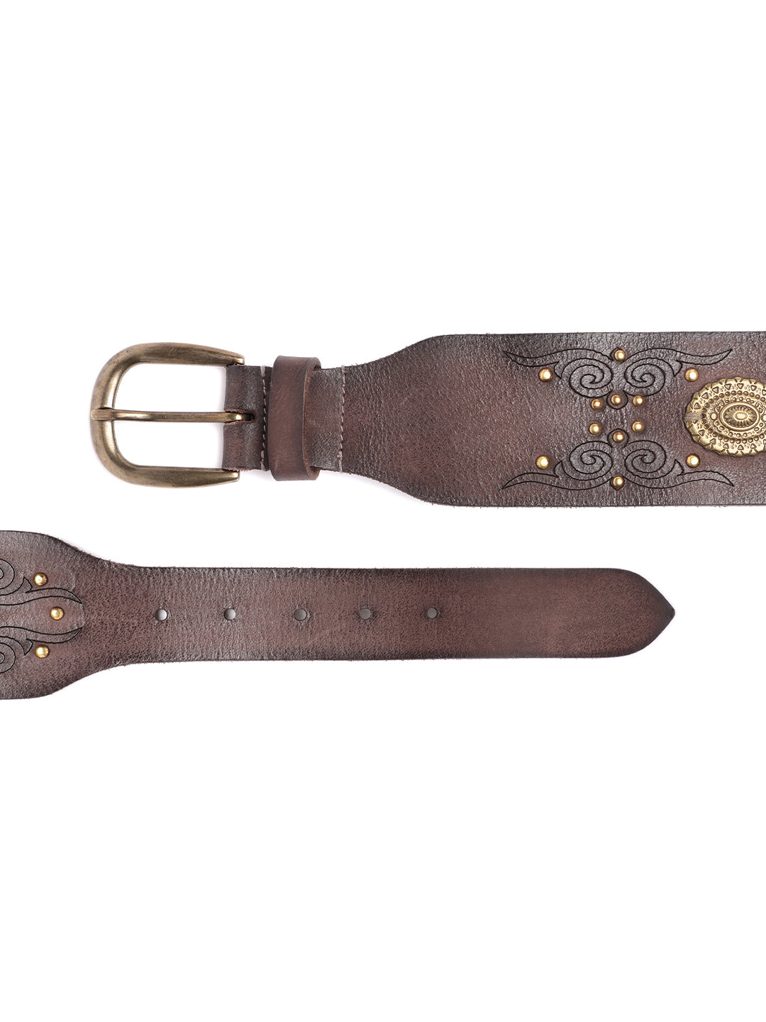 Brown Womens Genuine Leather Belt by Art N Vintage