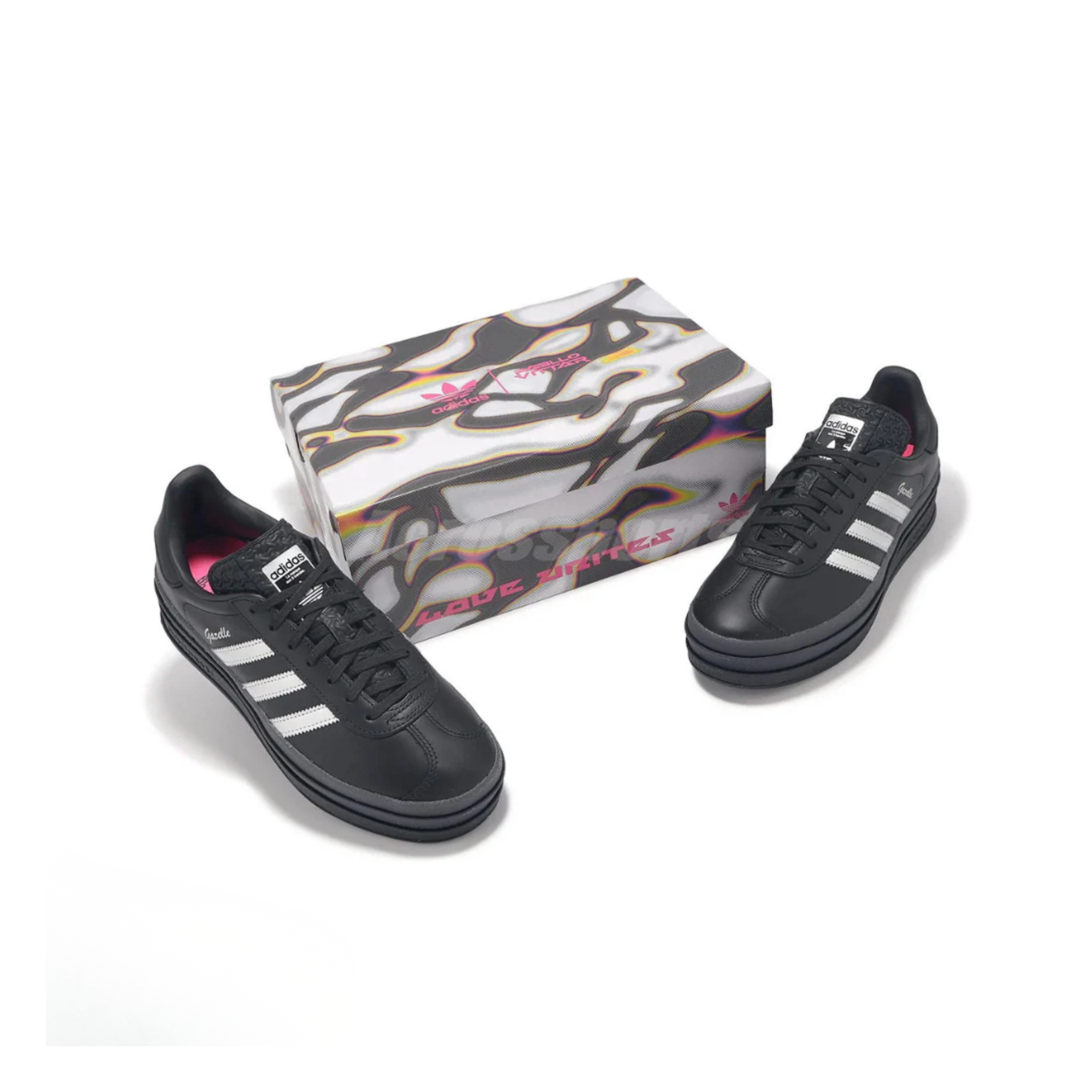Adidas Gazelle Bold Pride Pabllo Vittar Core Black Silver Metallic Lucid Pink (W)