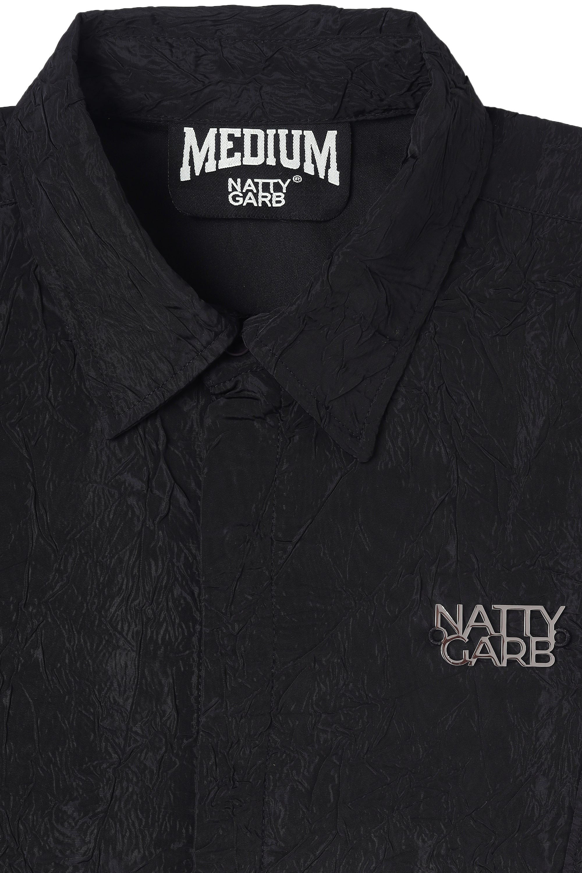 CRINKLED BLACK SHIRT