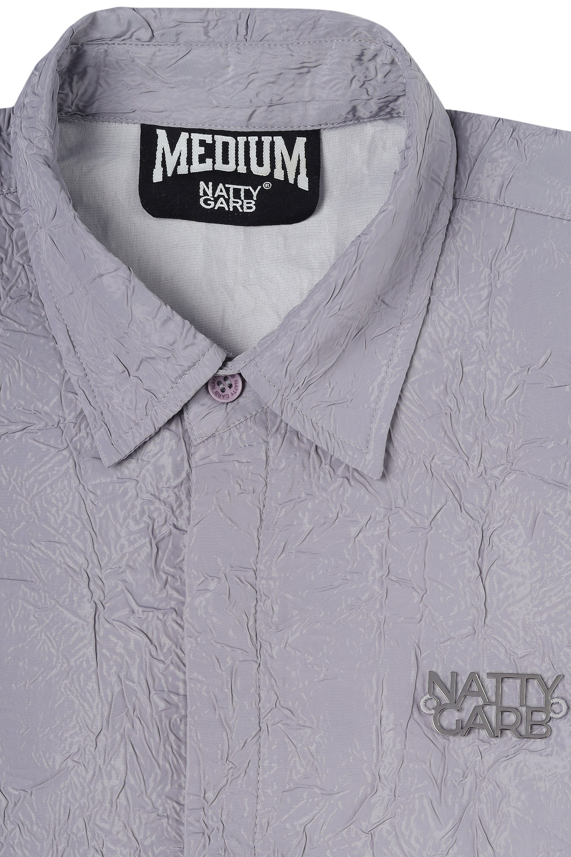 CRINKLED LIGHT GREY SHIRT