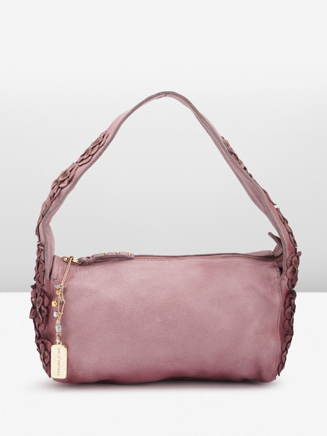 Azure Aster Charm: Elevate Your Look with Our Leather hand Bag