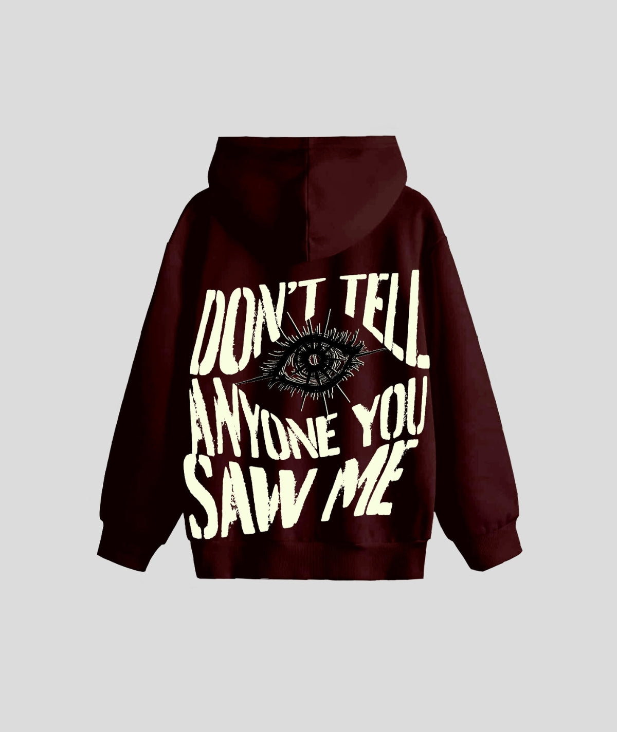 Acid-Wash Puff Print Hoodie