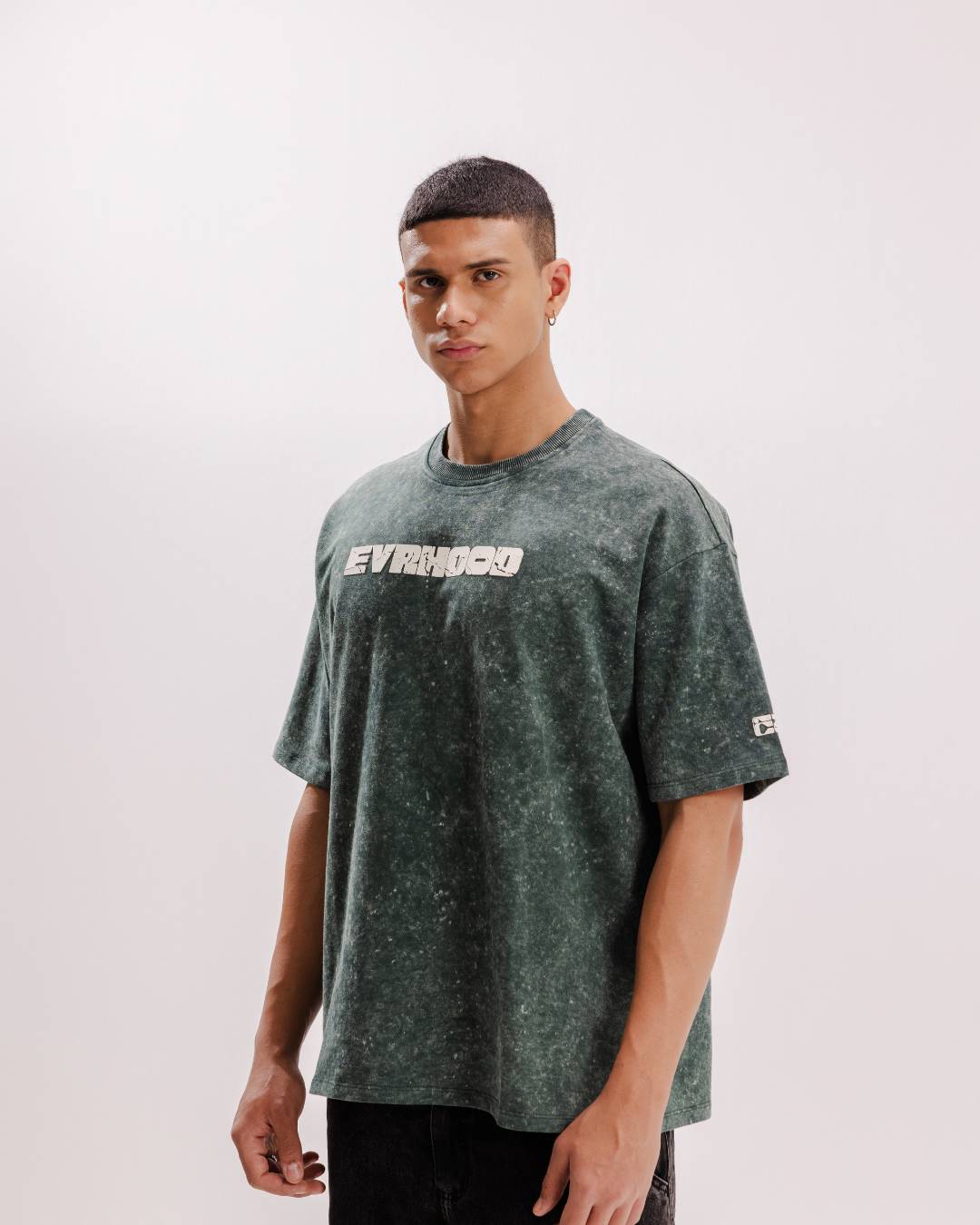 Retro Wash - Green - Evrhood oversized acid wash t-shirt