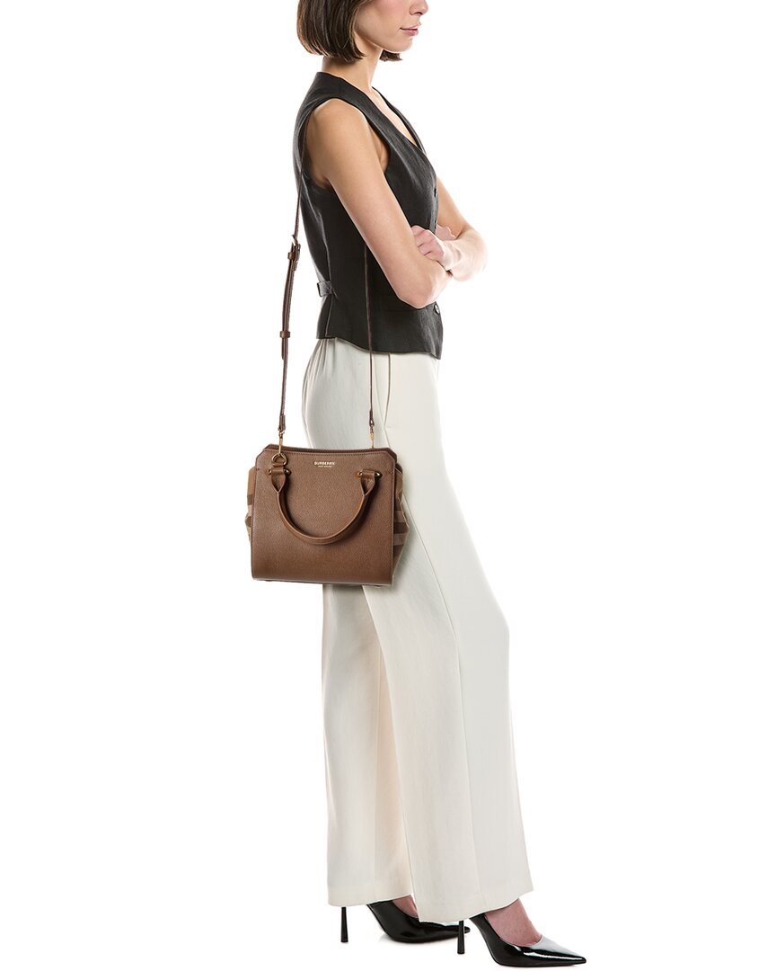 Burberry Banwell Check Canvas & Leather Satchel