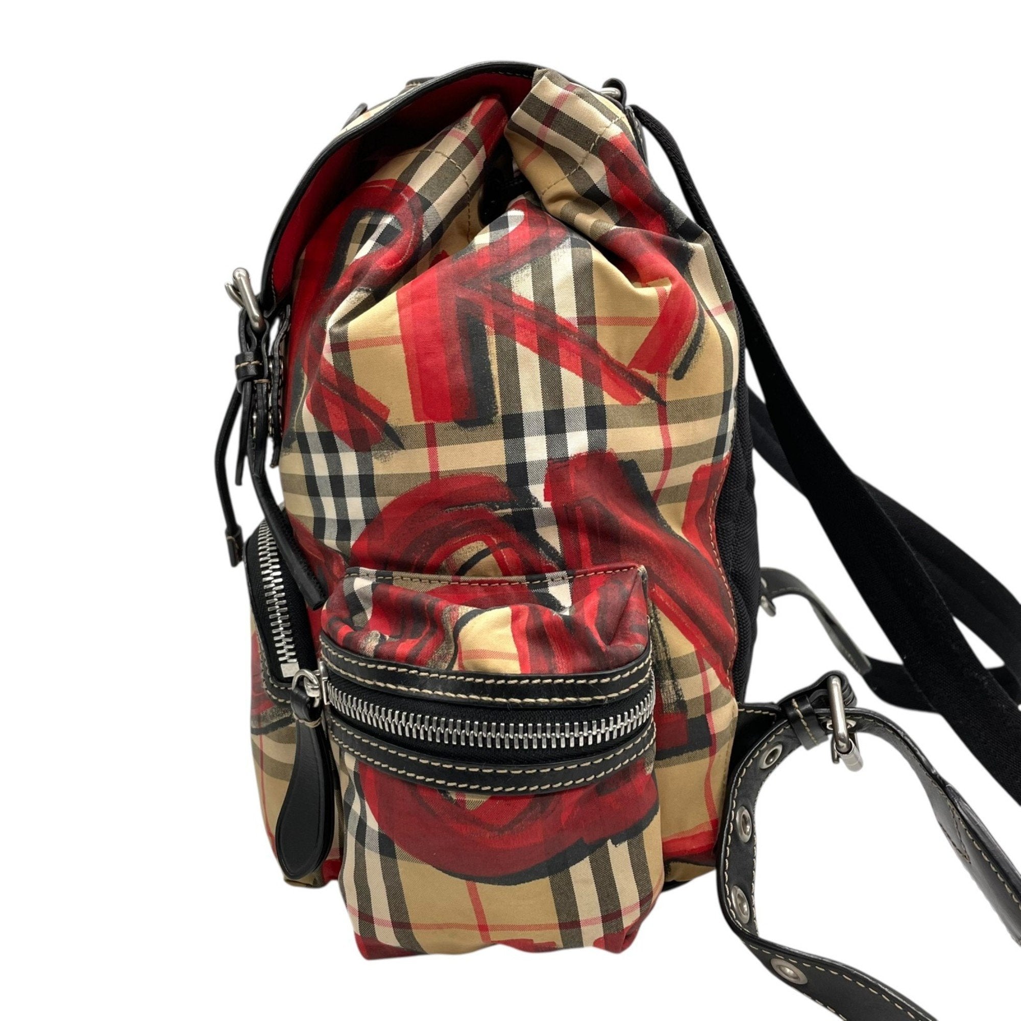Burberry  Color Nylon Canvas Leather Backpack (Pre-Owned)