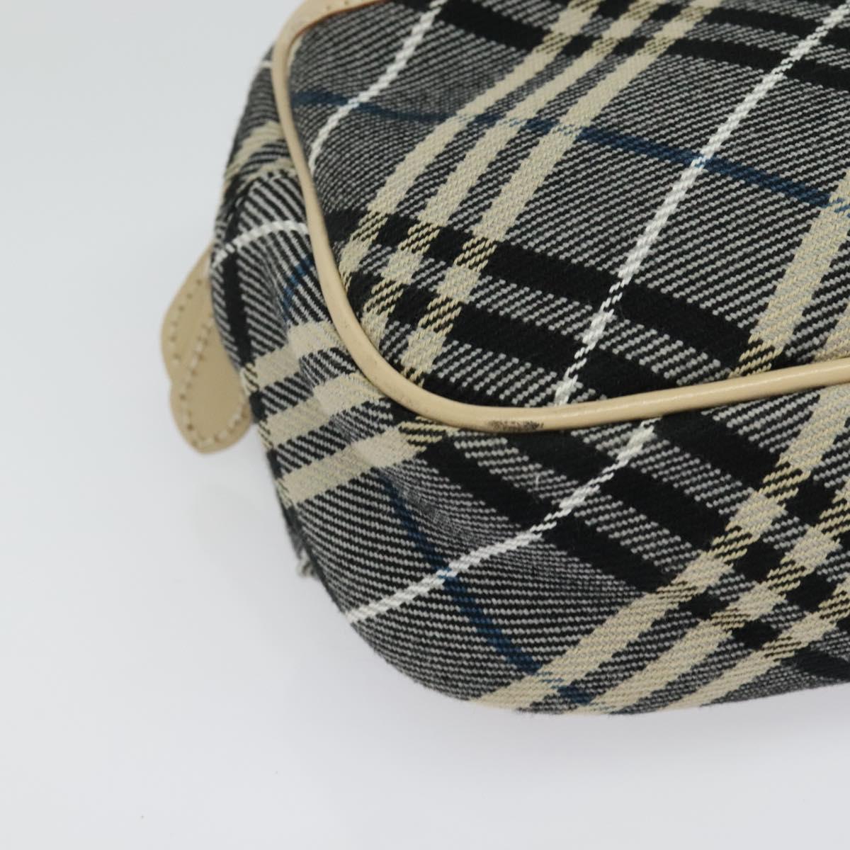 Burberry Label Canvas Shoulder Bag (Pre-Owned)