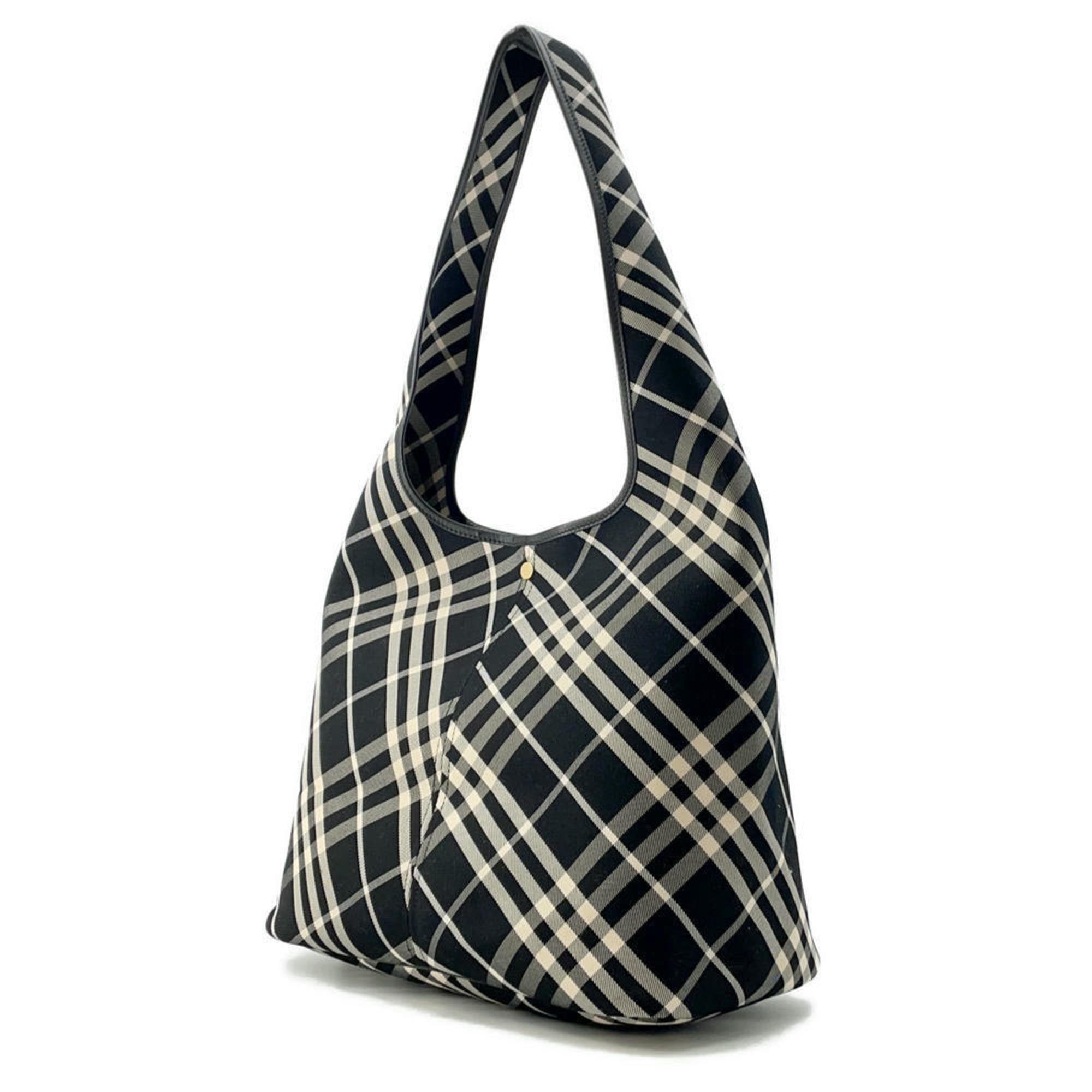 Burberry ivory Canvas Shoulder Bag Tote Bag (Pre-Owned)