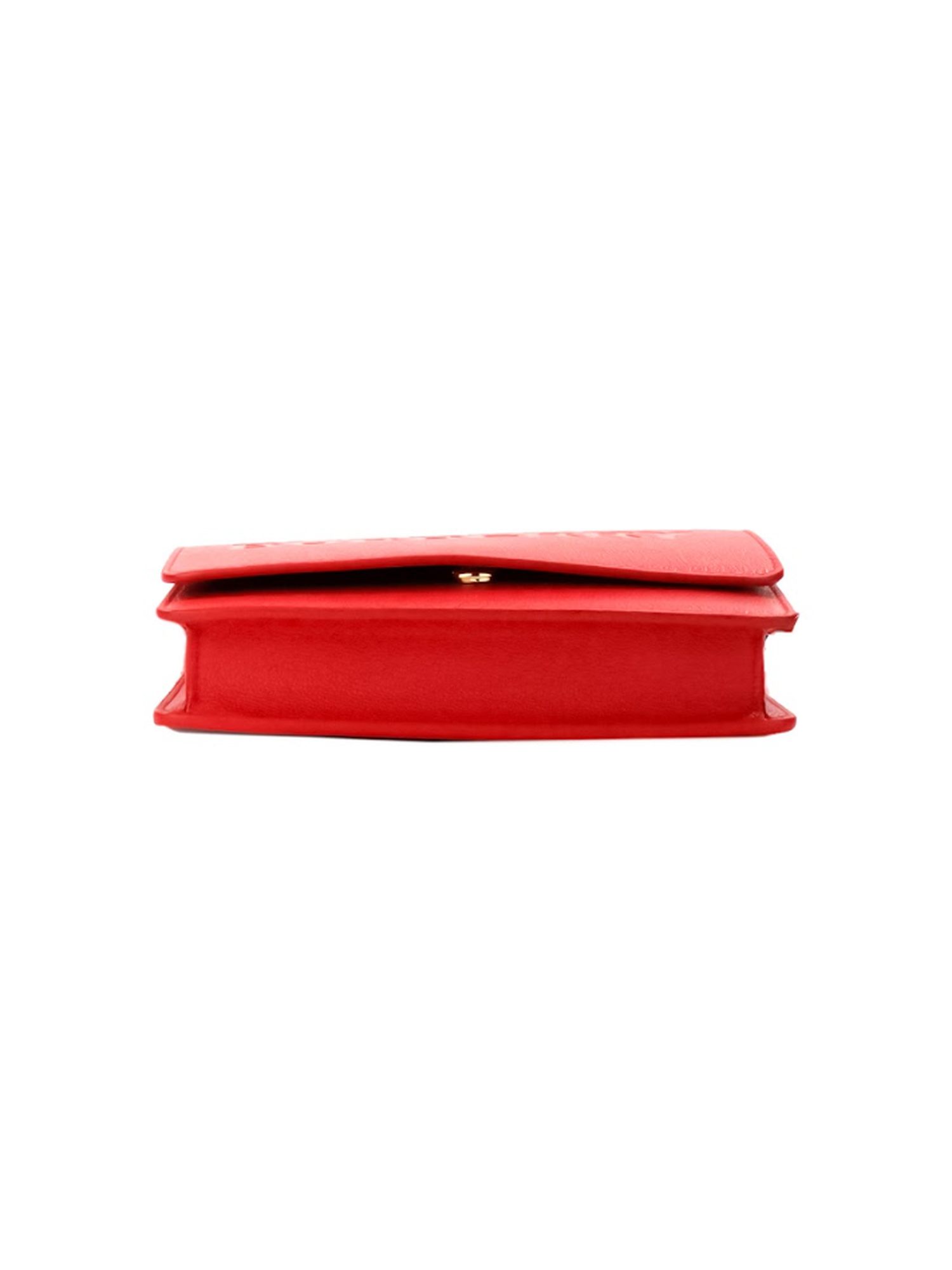 Burberry Hampshire Small Red Embossed Logo Smooth Leather Crossbody Bag