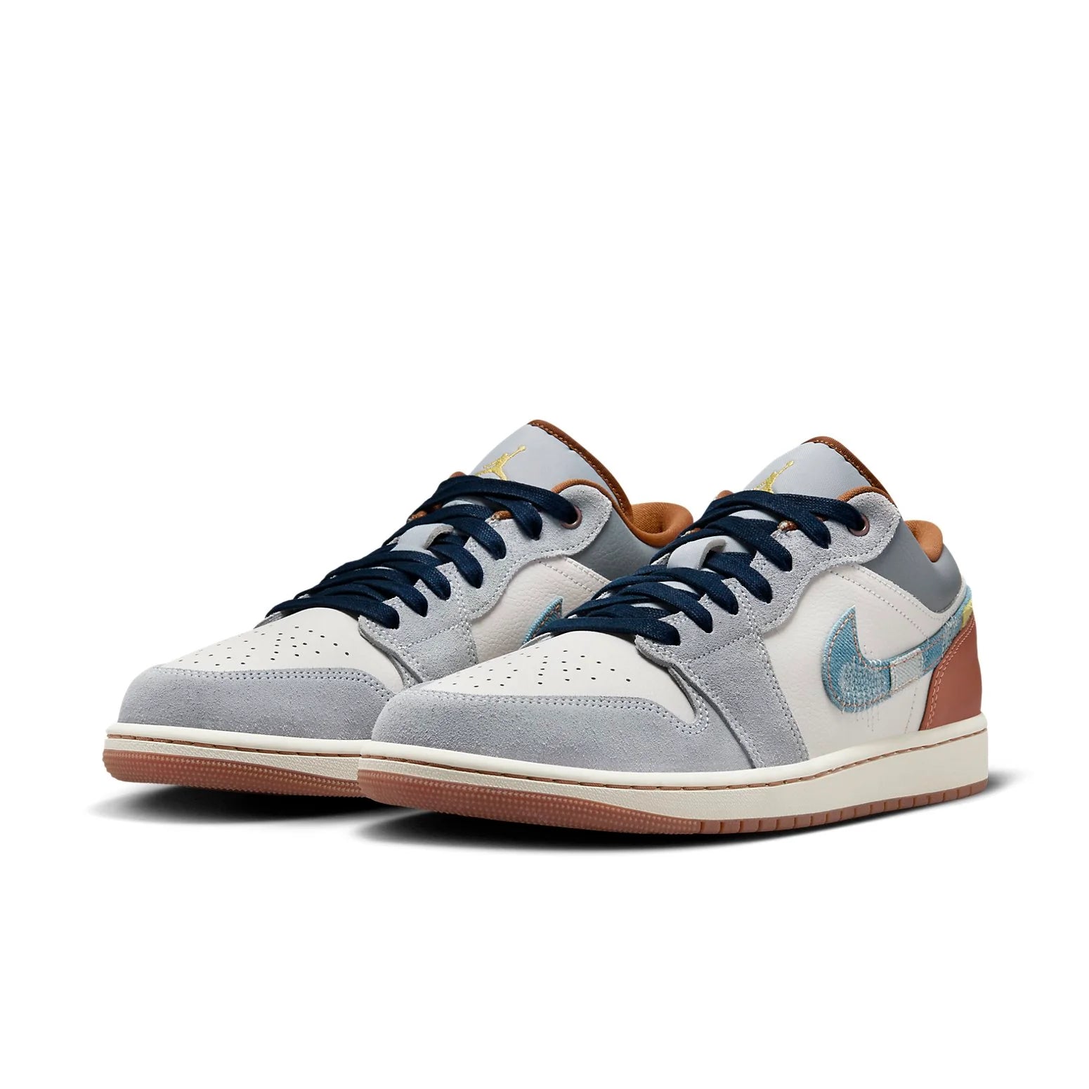 Air Jordan 1 Low SE Phantom Repaired Denim Swoosh