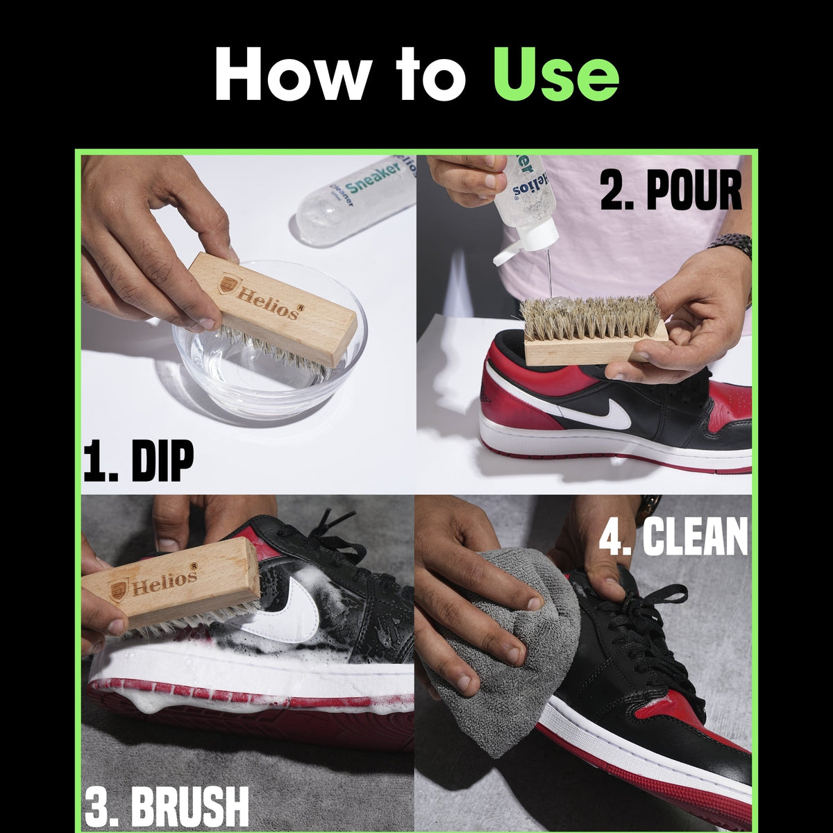 Helios On The Go Sneaker Care Kit with FREE 80 Sneaker Cleaning Wipes