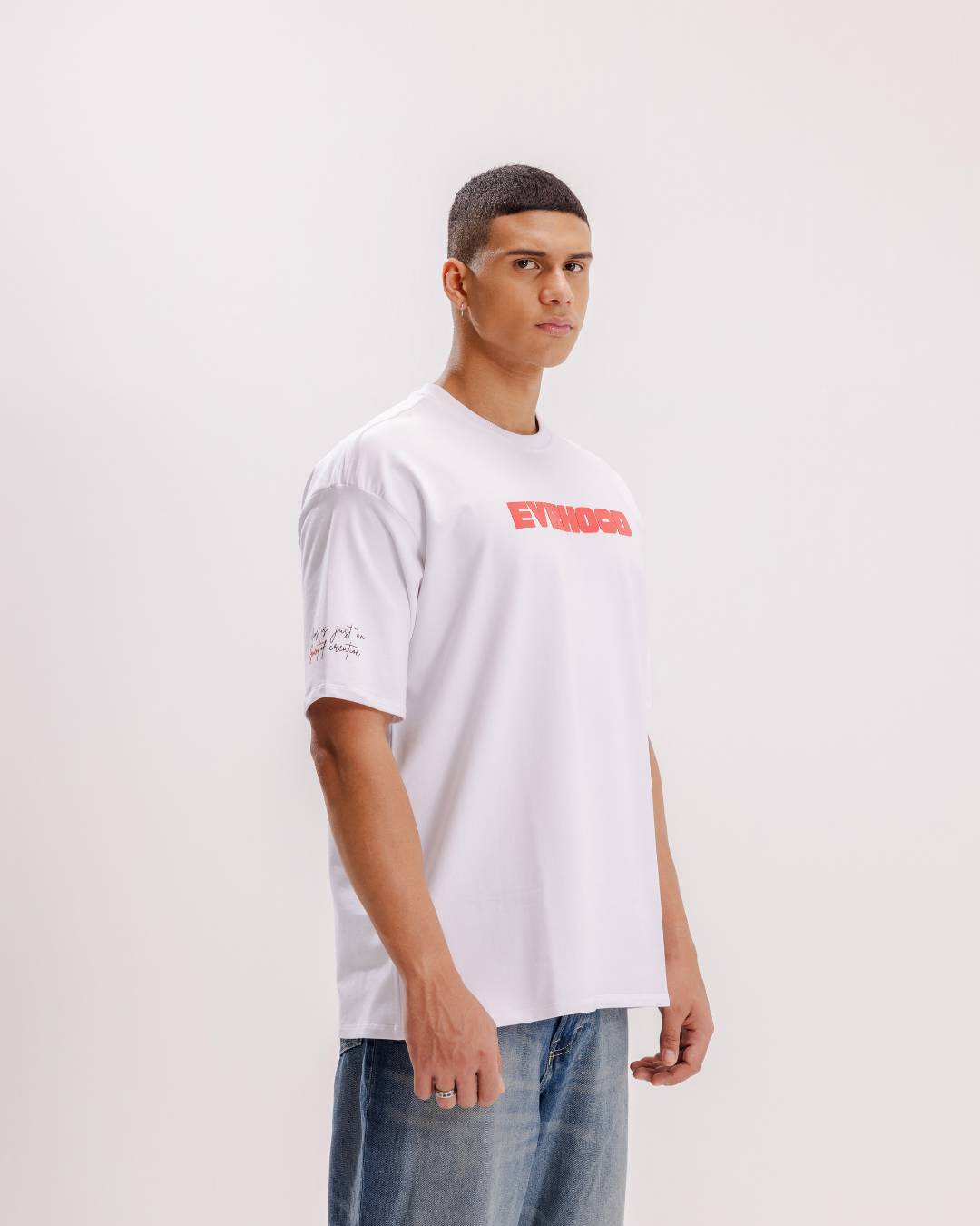 Element - White- Evrhood oversized basic t-shirt