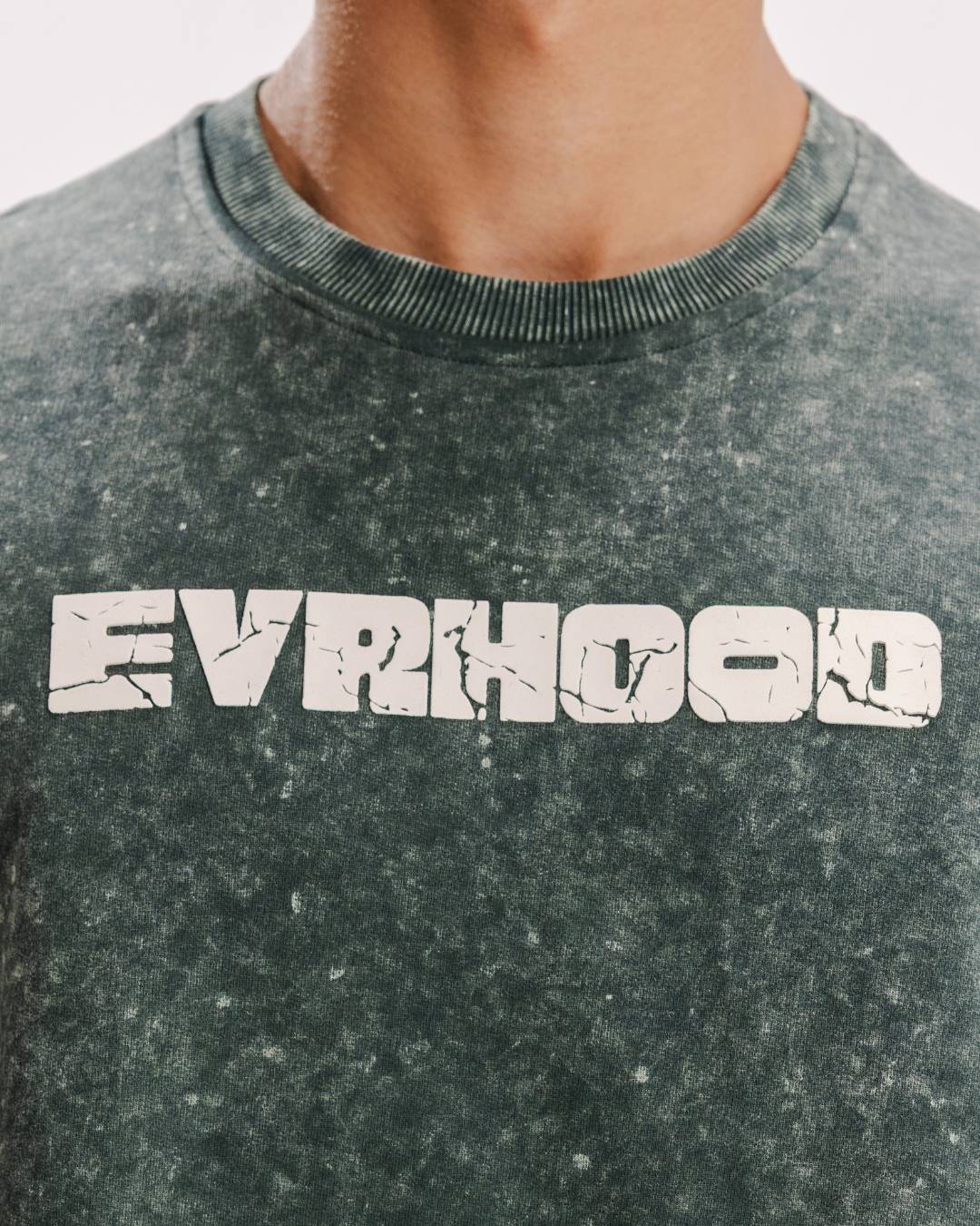 Retro Wash - Green - Evrhood oversized acid wash t-shirt