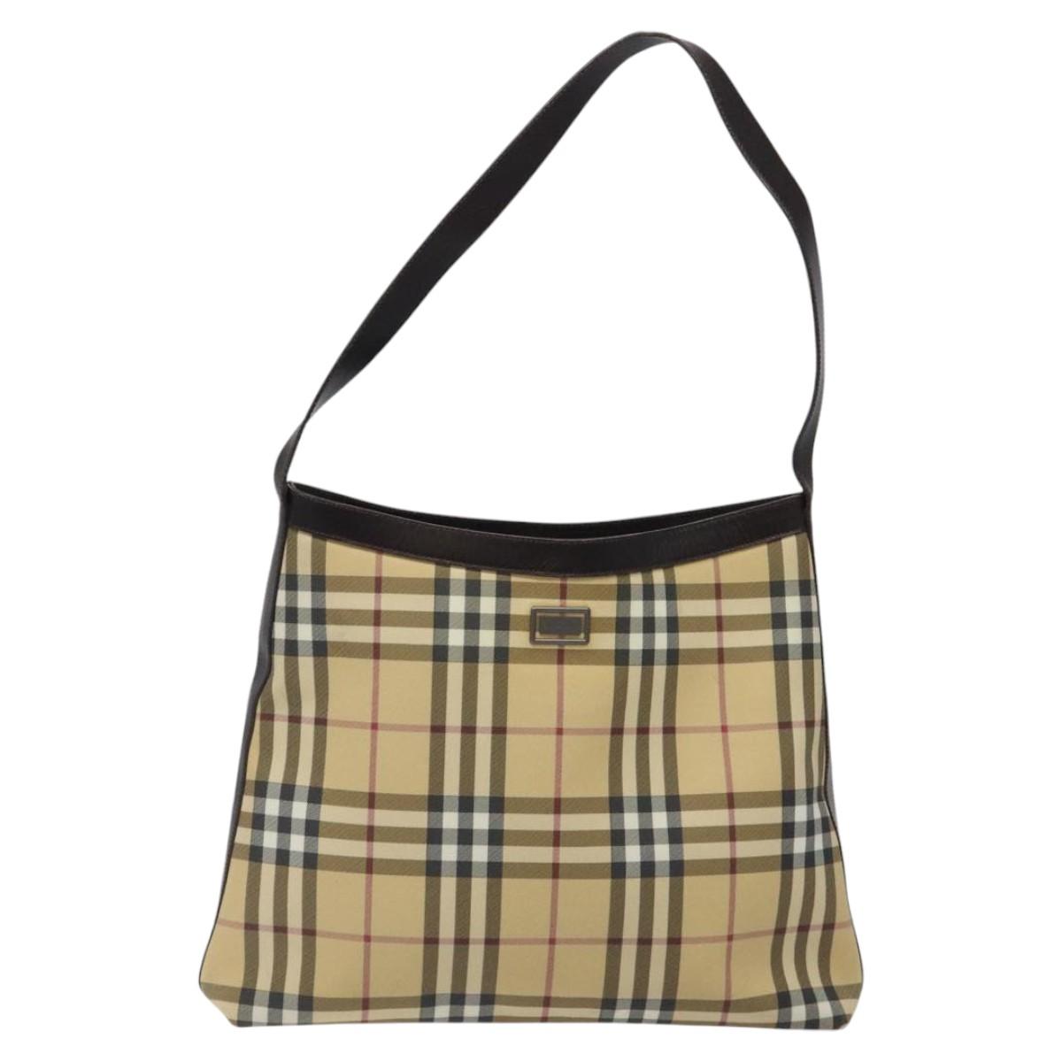 Burberry Nova Check Canvas Shoulder Bag (Pre-Owned)