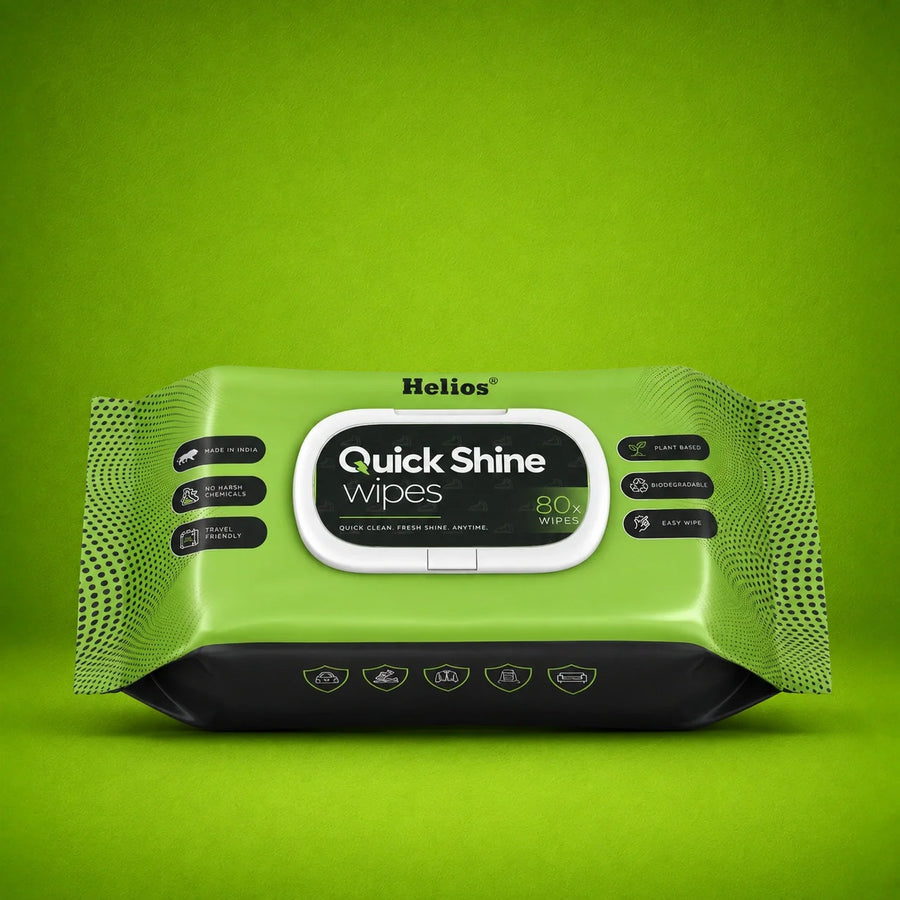 Helios Quick Shine Shoe Wipes Pack of 80