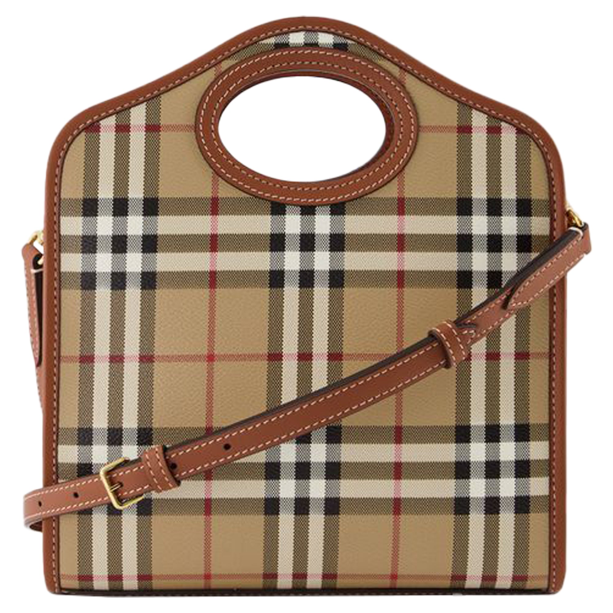 Mini Pocket - Burberry - Canvas - Brown