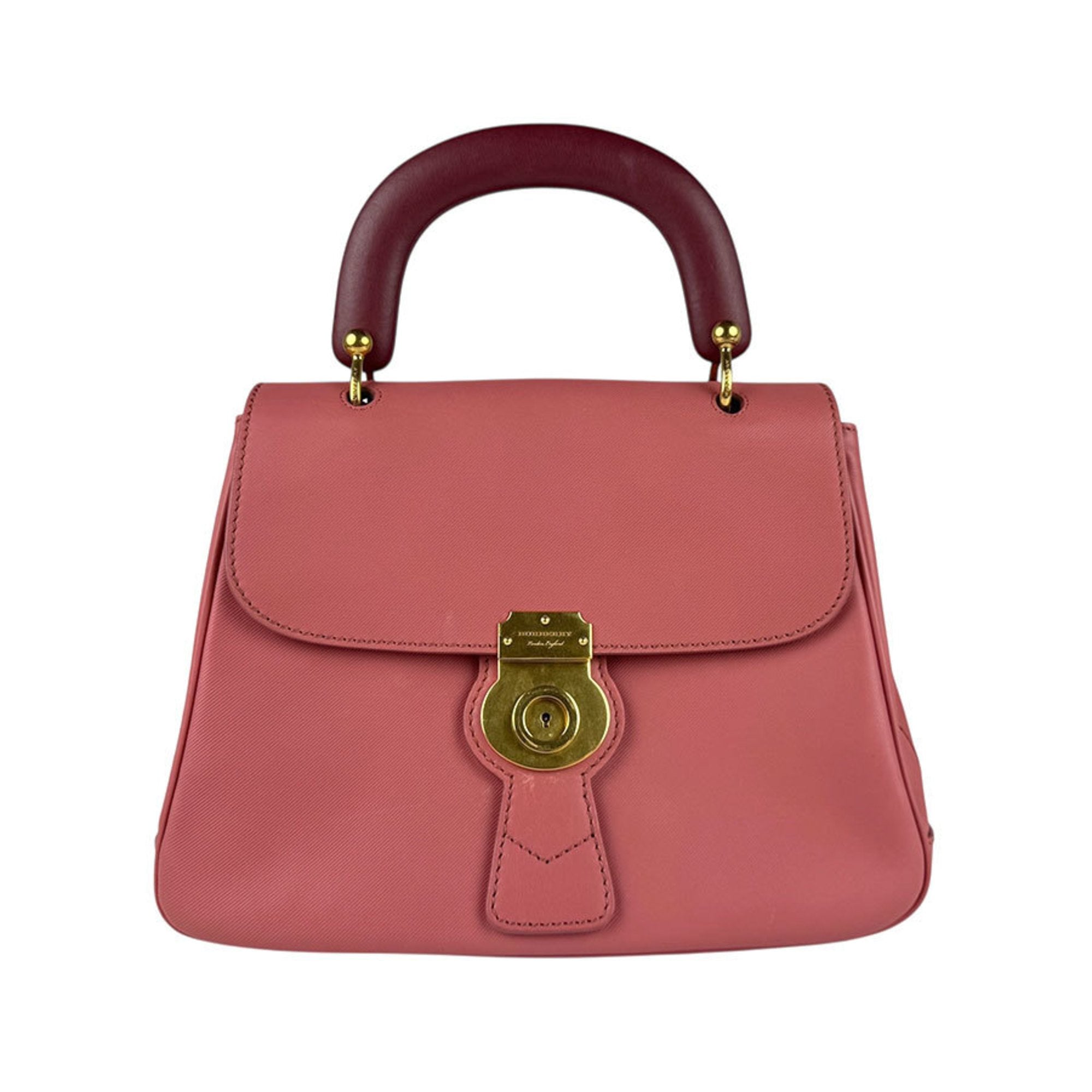 Burberry pink Leather Handbag Shoulder Bag (Pre-Owned)