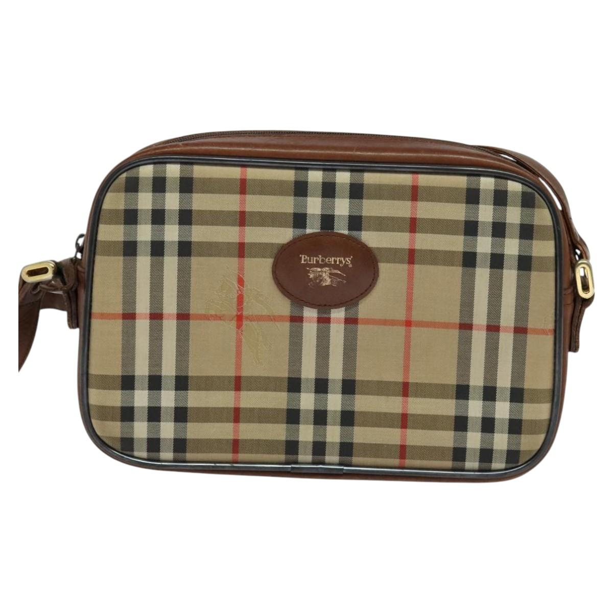 Burberry Nova Check Canvas Shoulder Bag (Pre-Owned)