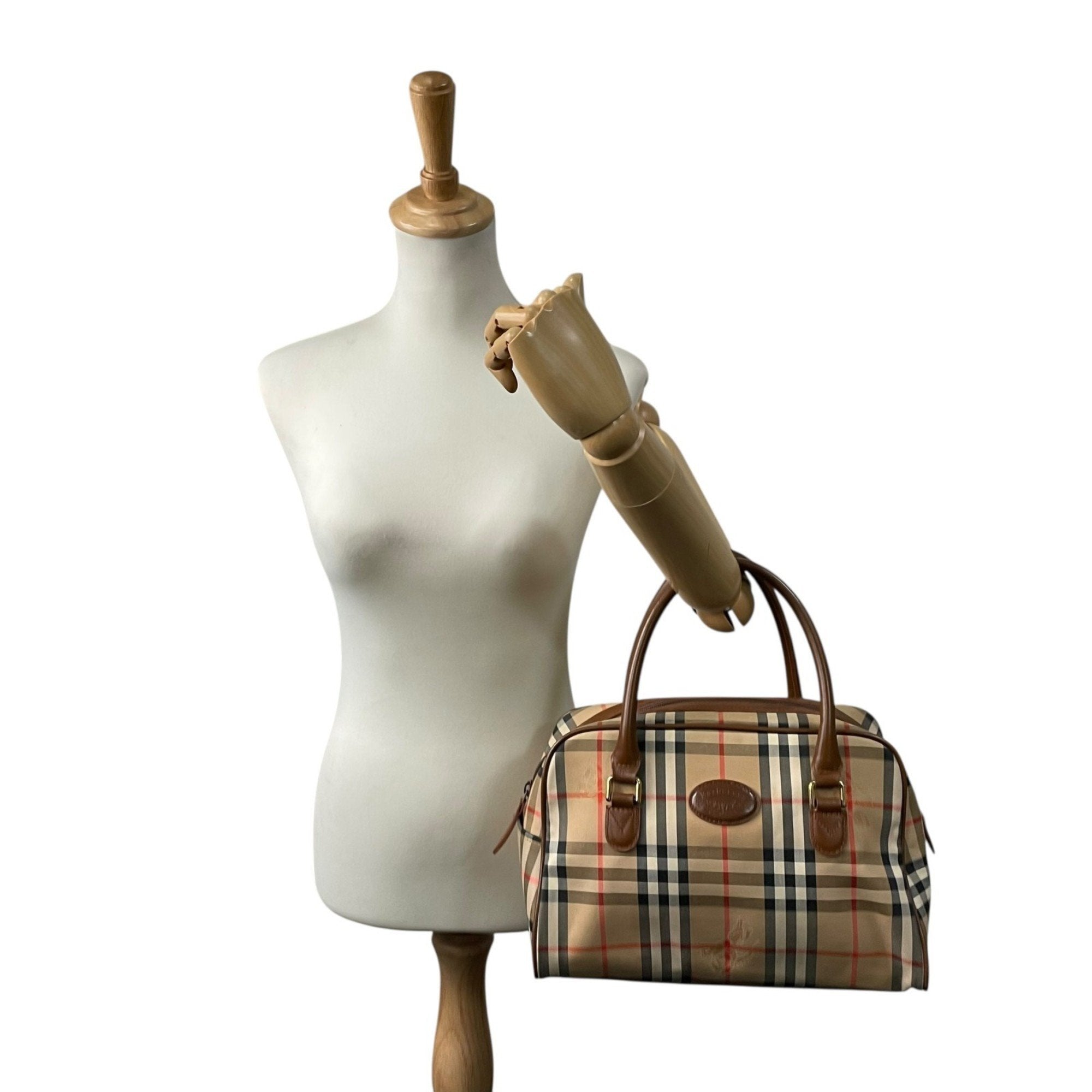 Burberry  Canvas Leather Handbag (Pre-Owned)