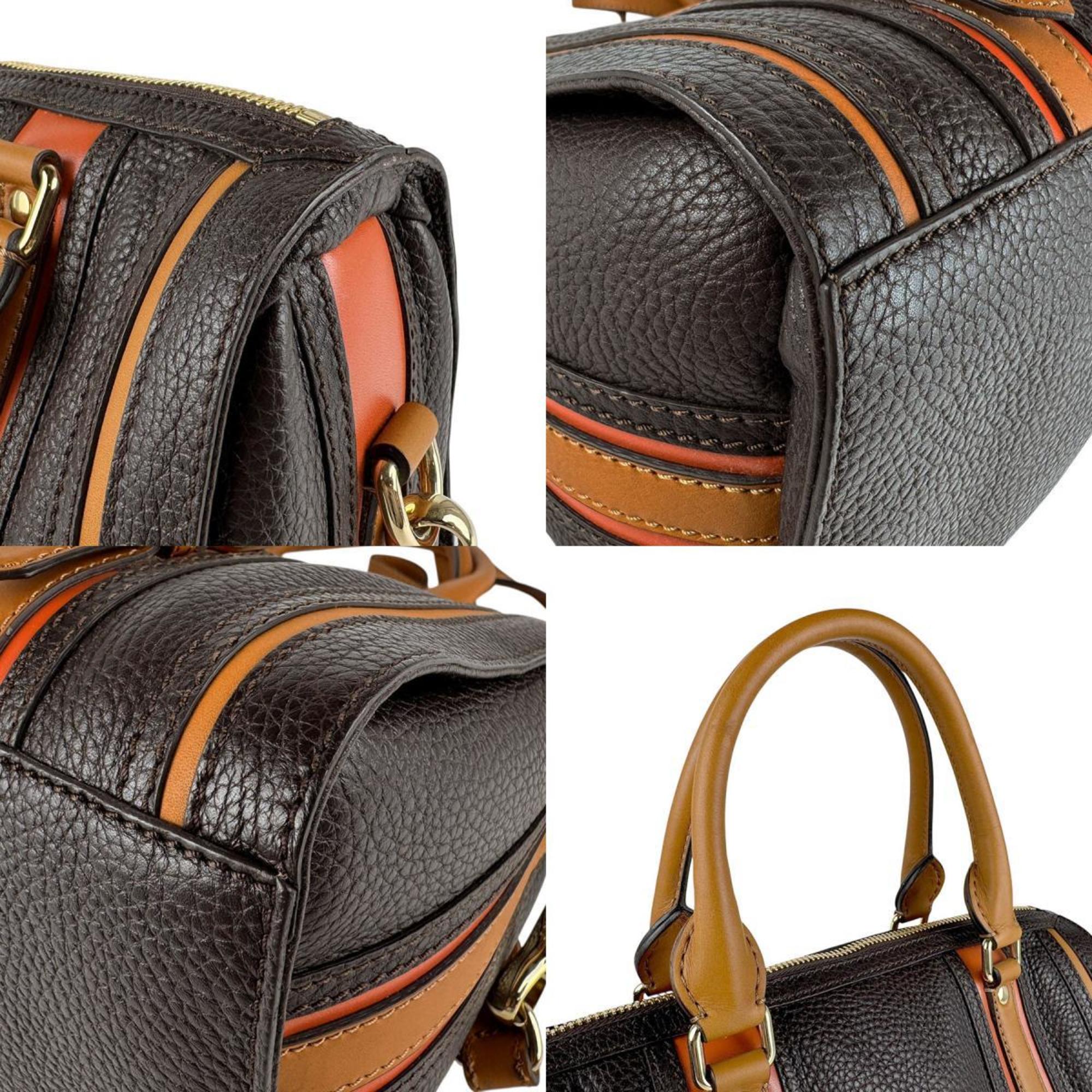 Burberry Leather Handbag Shoulder Bag (Pre-Owned)