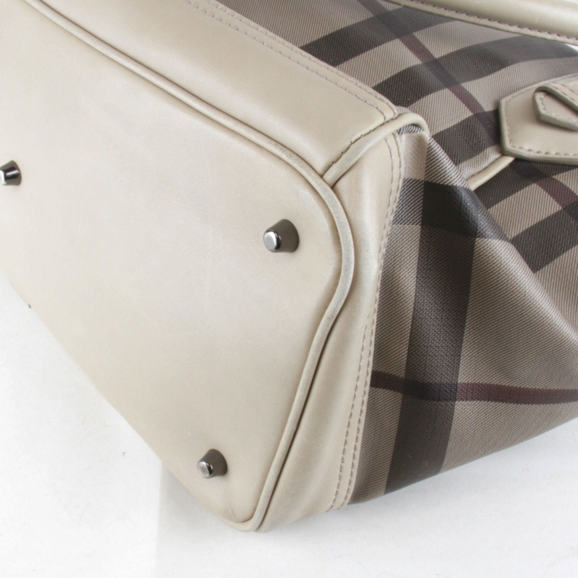 Burberry Pvc Handbag Tote Bag (Pre-Owned)