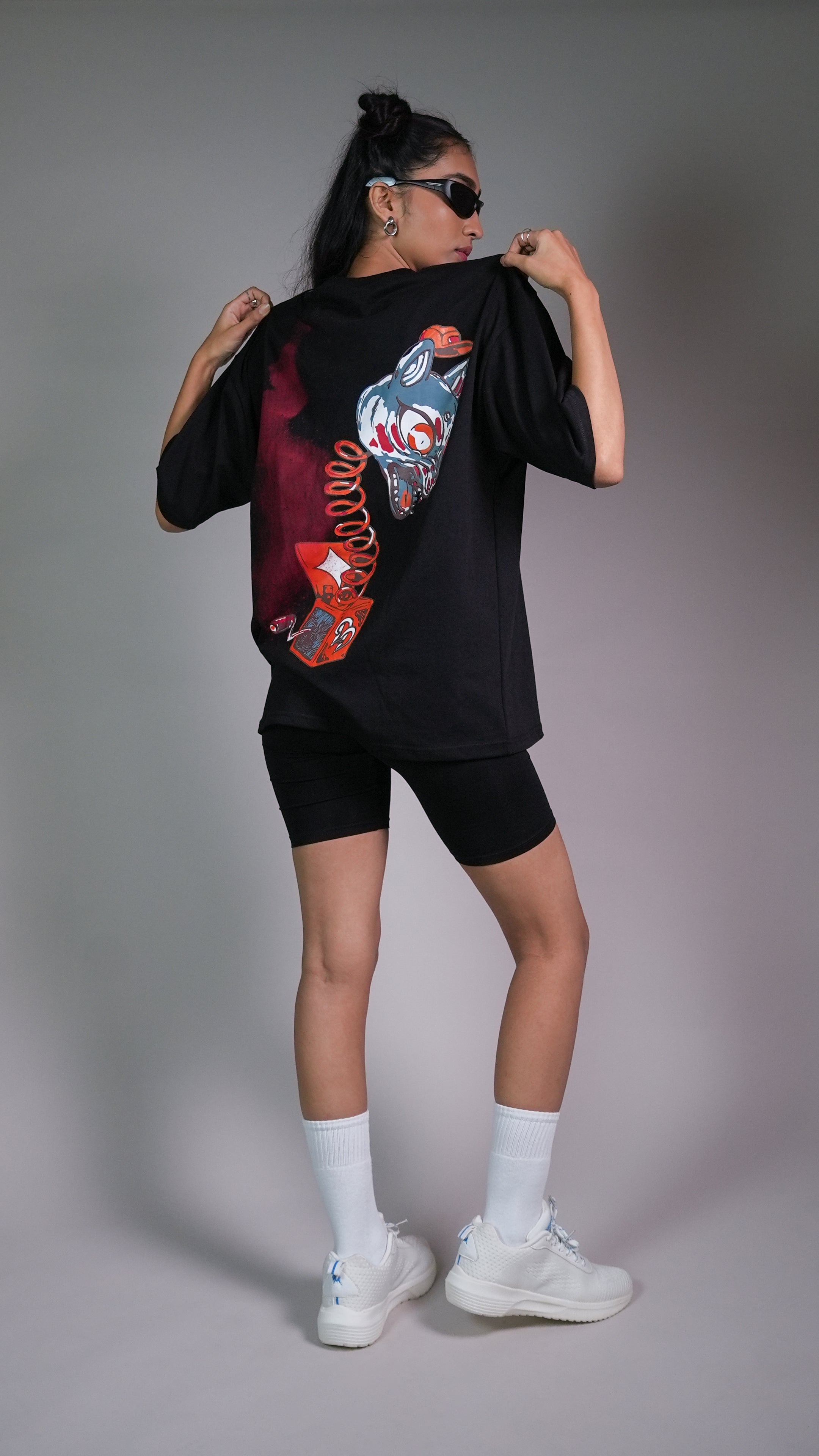 DARK SECRET BLACK WOMEN’S OVERSIZED T-SHIRT