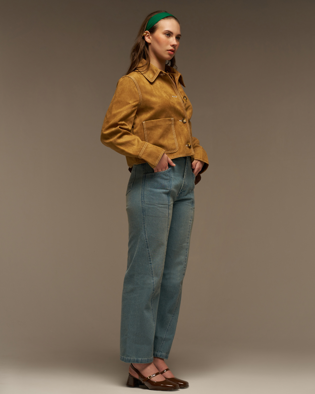 Missing Genes Soft Sage High Rise Denim