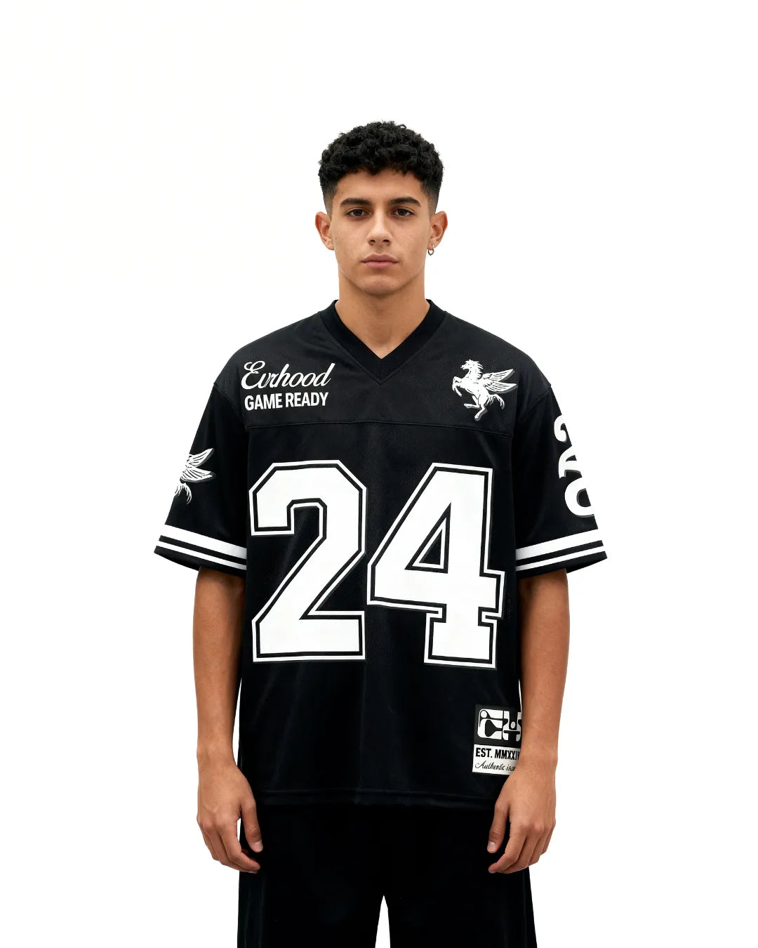 Winged Authority - Evrhood oversized graphic t-shirt on model
