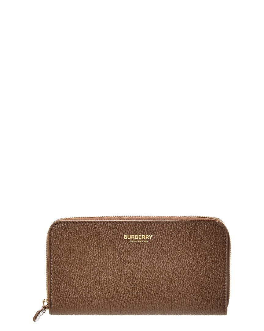 Burberry Leather Zip Around Wallet