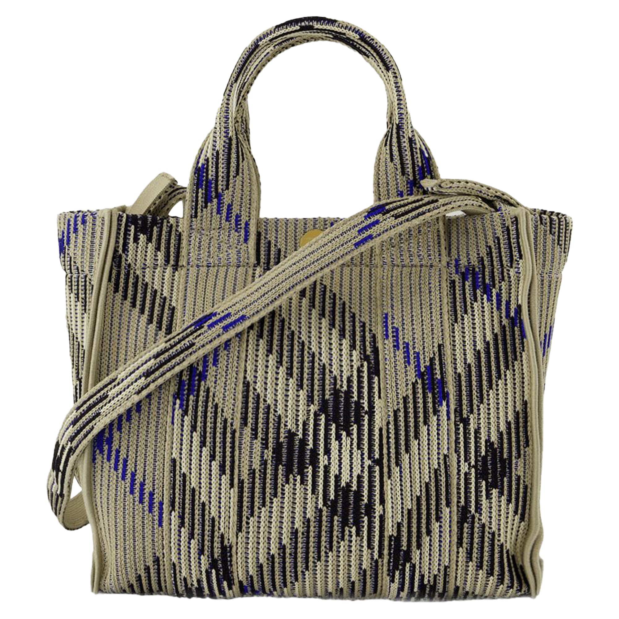 Mini Knit Shopper Bag - Burberry - Nylon - Neutral