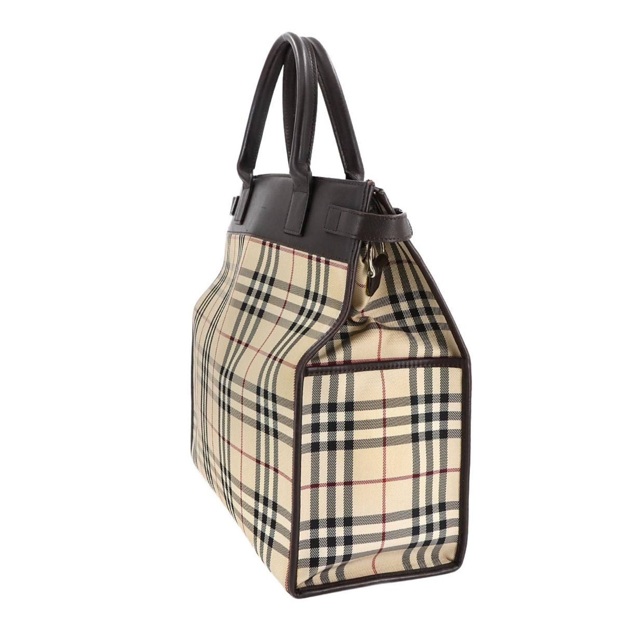 Burberry  Canvas Leather Tote Bag (Pre-Owned)