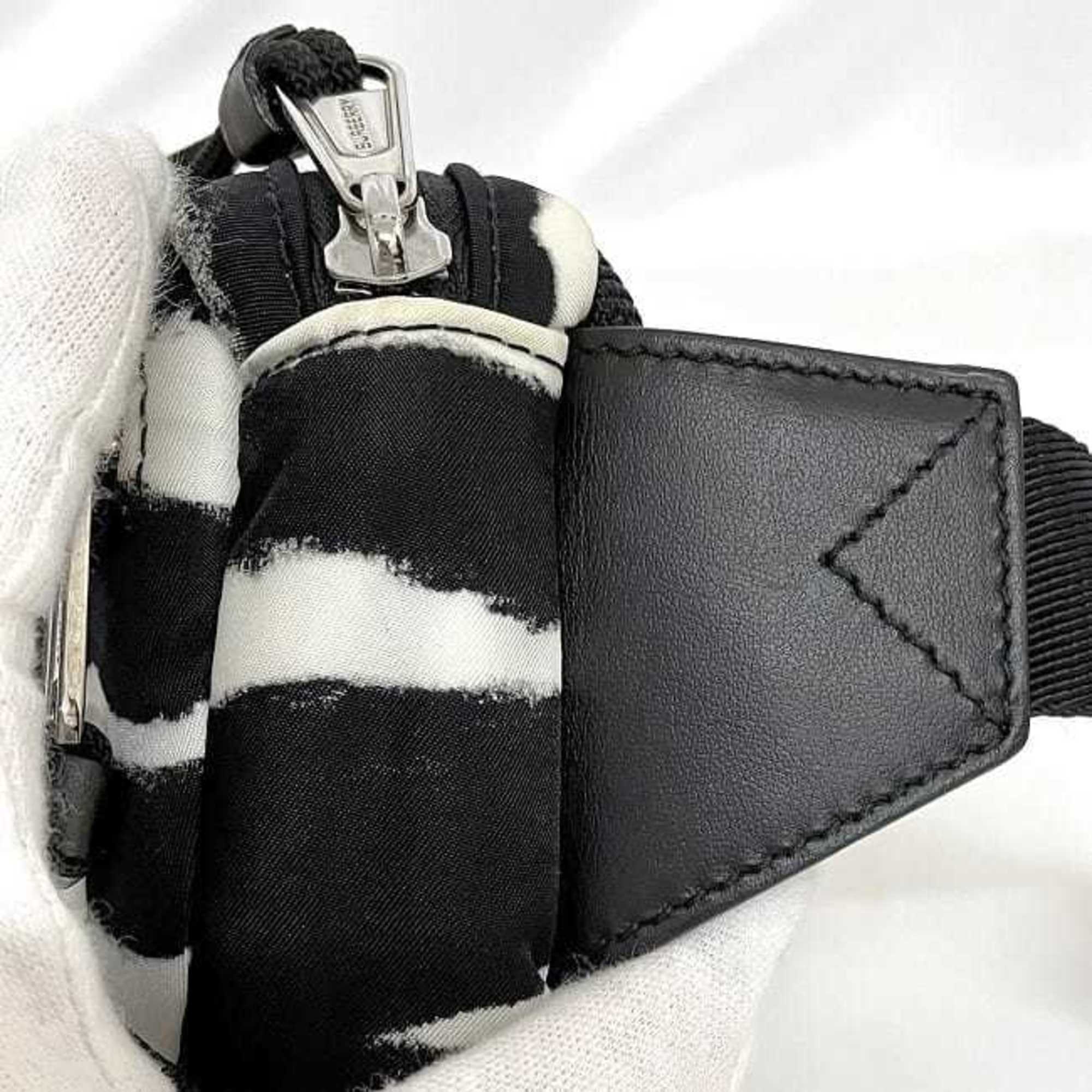 Burberry  Nylon Leather Pouch Shoulder Bag Sling Bag (Pre-Owned)